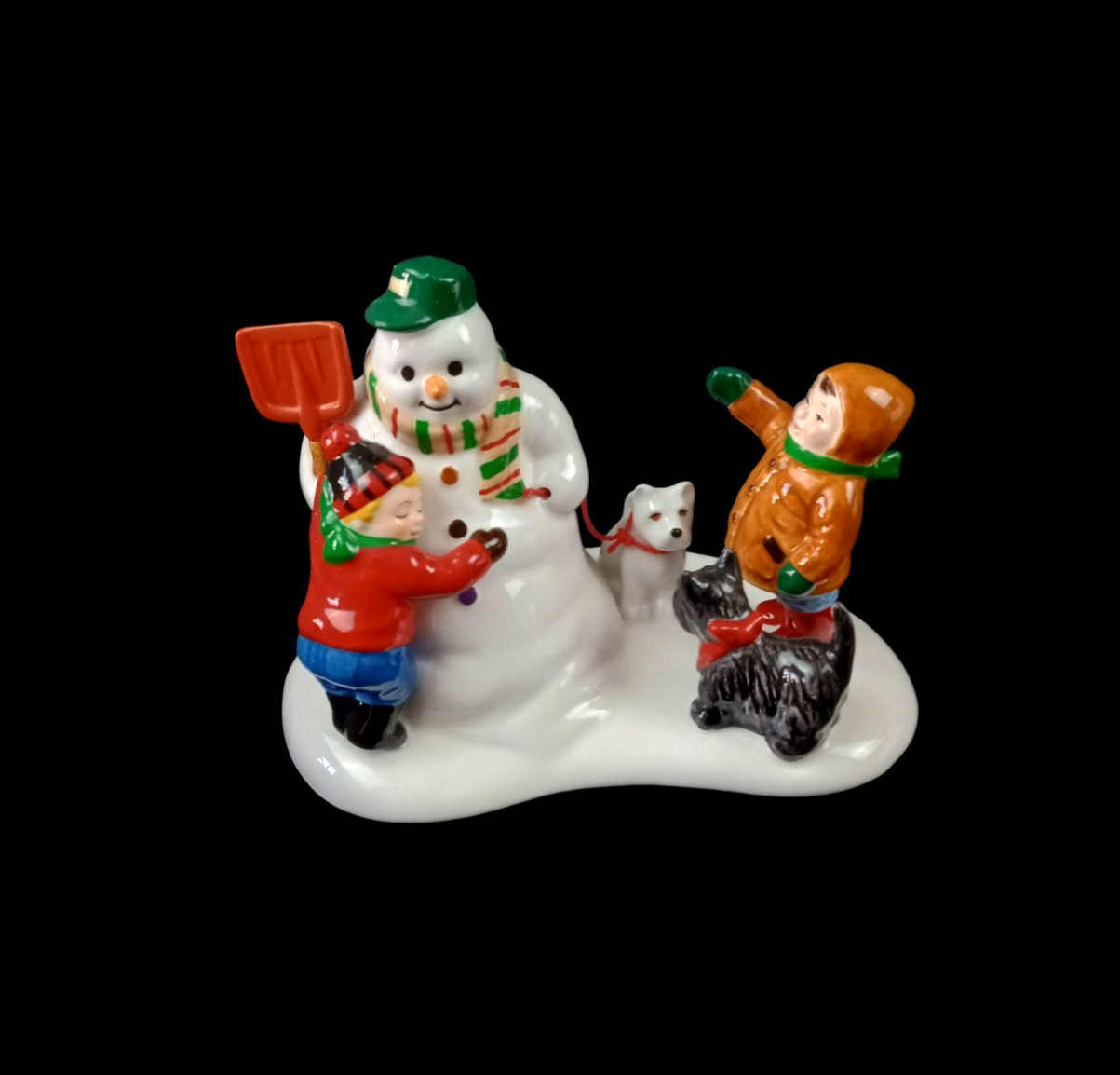 Dept. 56 Snow Village Is That Frosty? #55030 Snowman Children Dogs Accessory