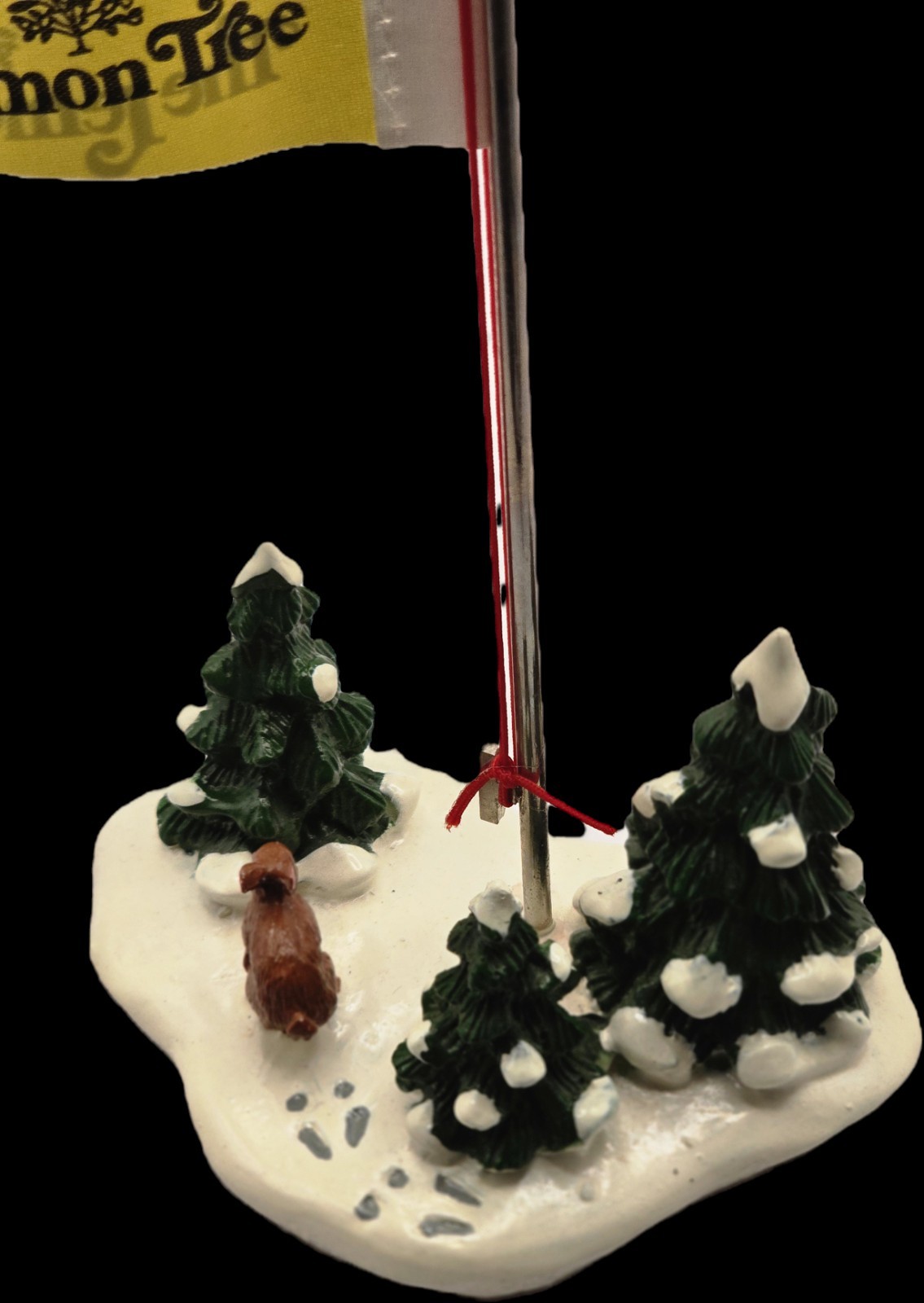 DEPT 56 Snow Village Flag Pole #509-6 Gatlinburg, TN ‘The Lemon Tree’ Figurine