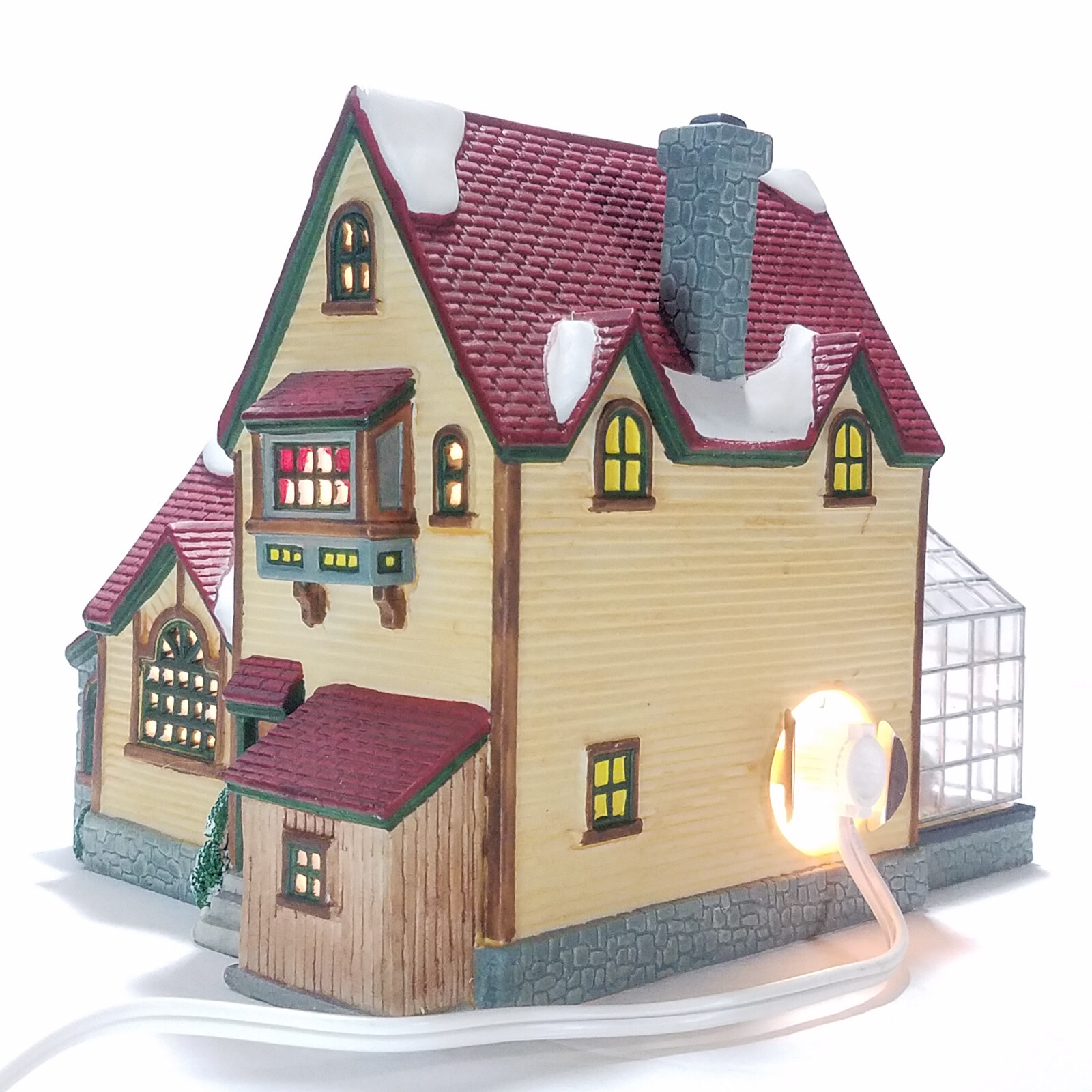 Lemax 1998 Nancy’s Nurseries Jukebox Junction #85279 Greenhouse Chimney Red Tile