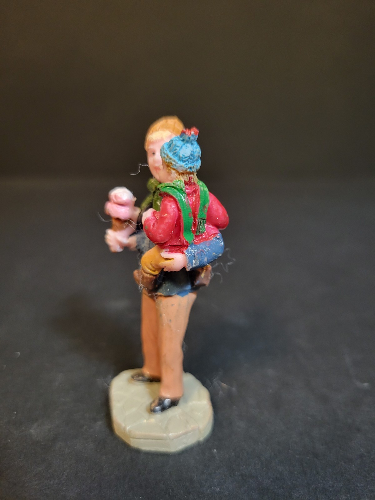 Lemax Christmas Village Town Sharing Ice Cream 62318 Father Son Carnival Circus