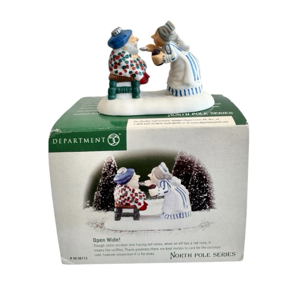 Department 56 Heritage Village Open Wide Nurse Elf Christmas Figurine