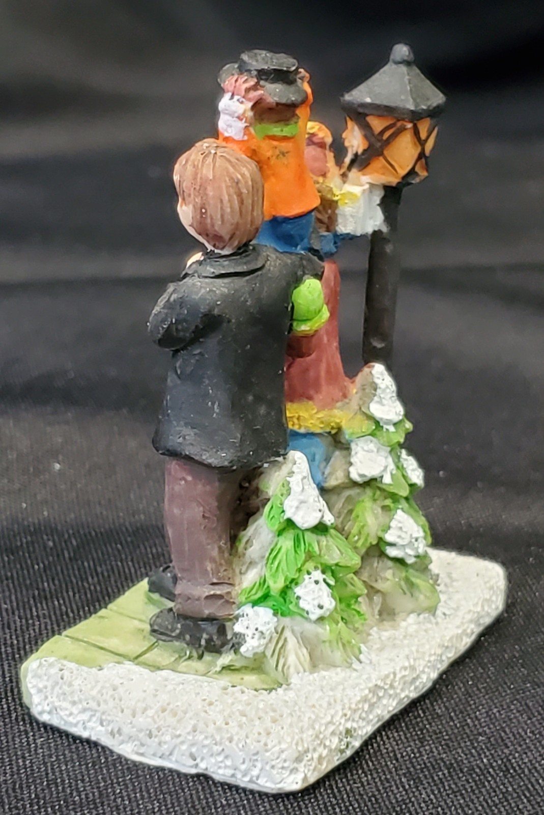 TINY TIM A Christmas Carol village figurine Bob Cratchit family by lamppost
