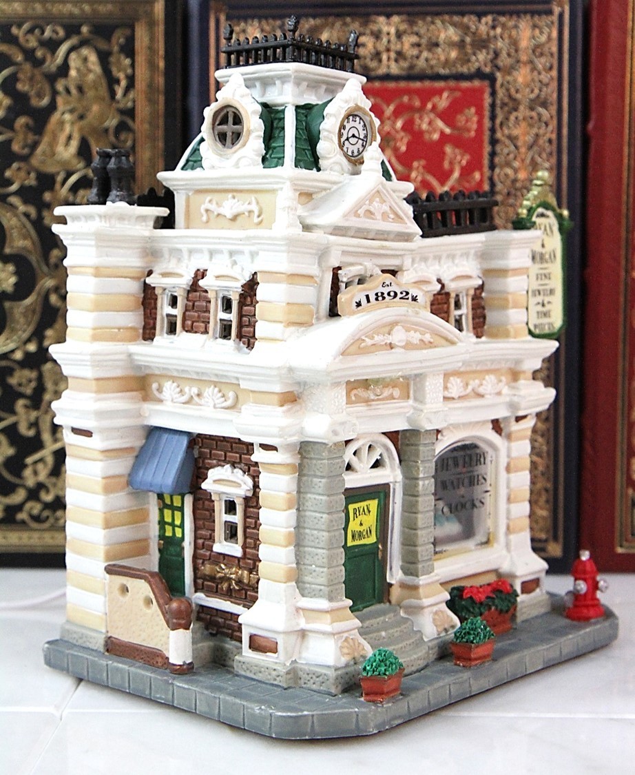 LEMAX RYAN & MORGAN JEWELRY & CLOCKS CADDINGTON VILLAGE CHRISTMAS – LED Lighted