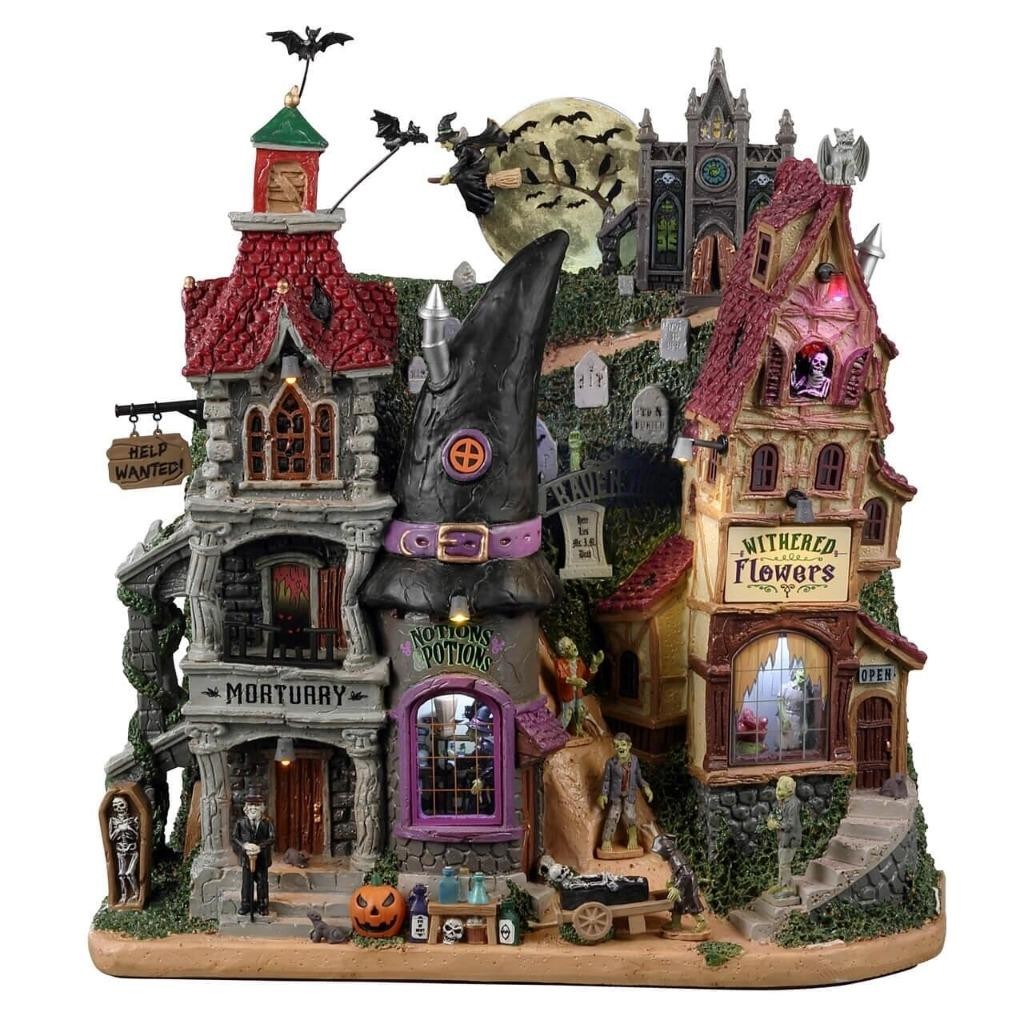 Lemax Spooky Town RAVEN HILL #25919 NRFB 2022 Halloween Village Facade LED Lit *
