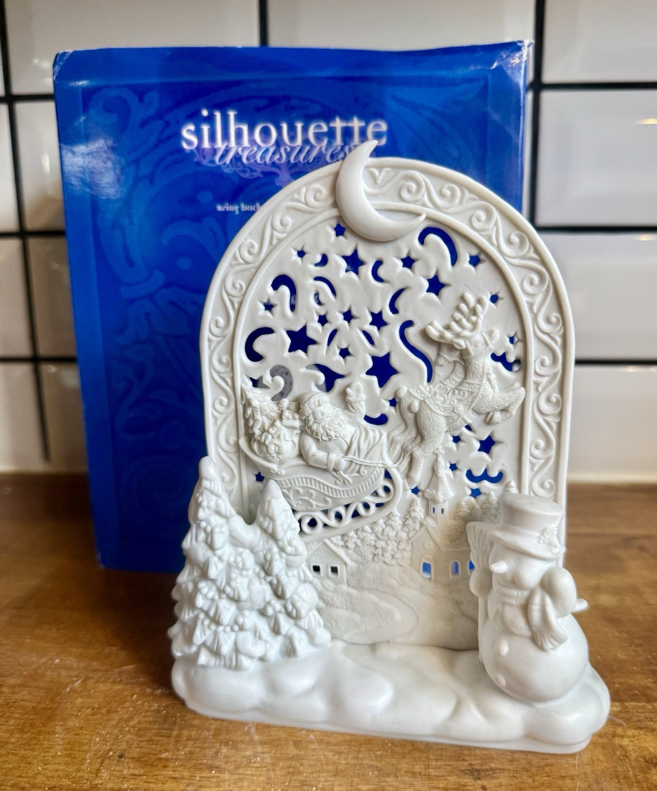 Department 56 Silhouette Treasures Votive Scene “Christmas Sleigh Ride”