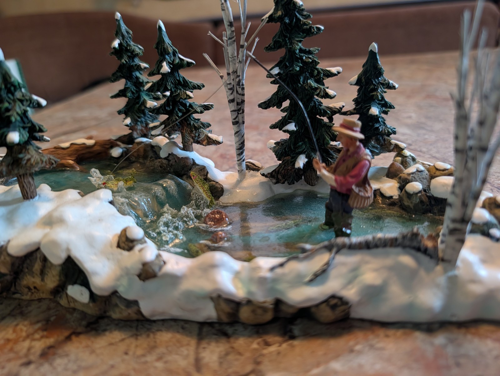 RARE Department 56 The Trout Stream #52834 Christmas Dickens Village Accessories