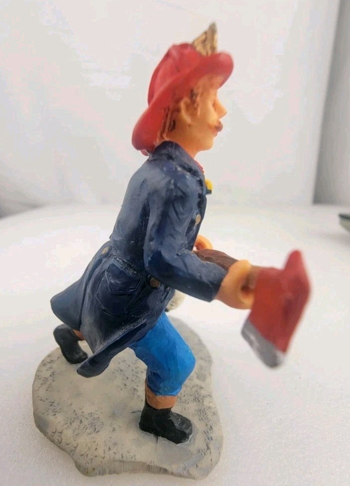 FIREMAN with Dalmation Dog Village Collection Christmas Lemax