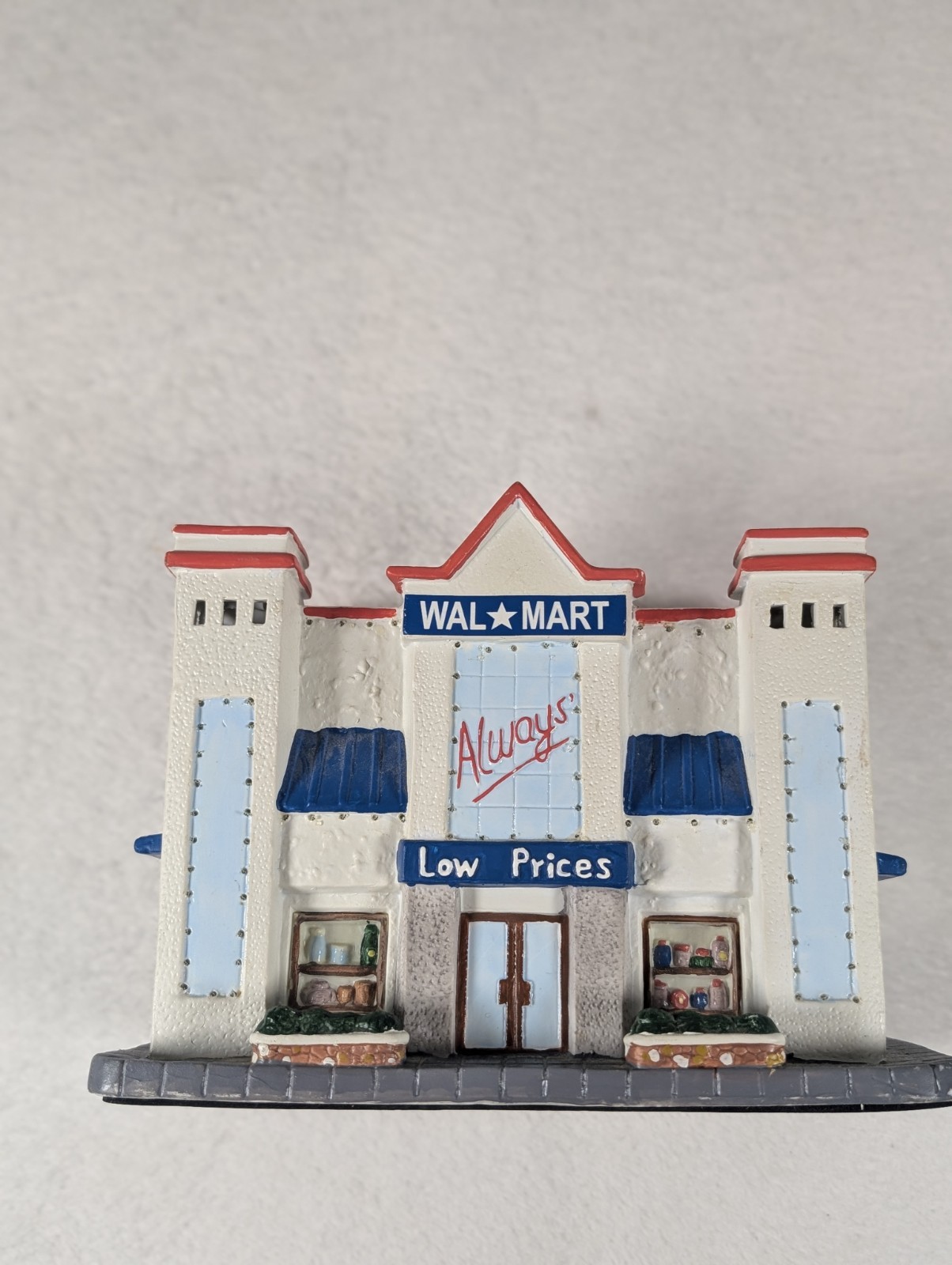 Wal-Mart Always Food Center Illuminated Ceramic Village House Works vintage