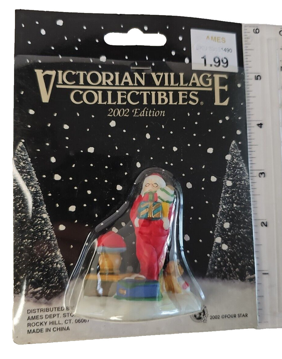 VTG Ames Victorian Village Collectible Christmas Accessory 2002 Santa Figure