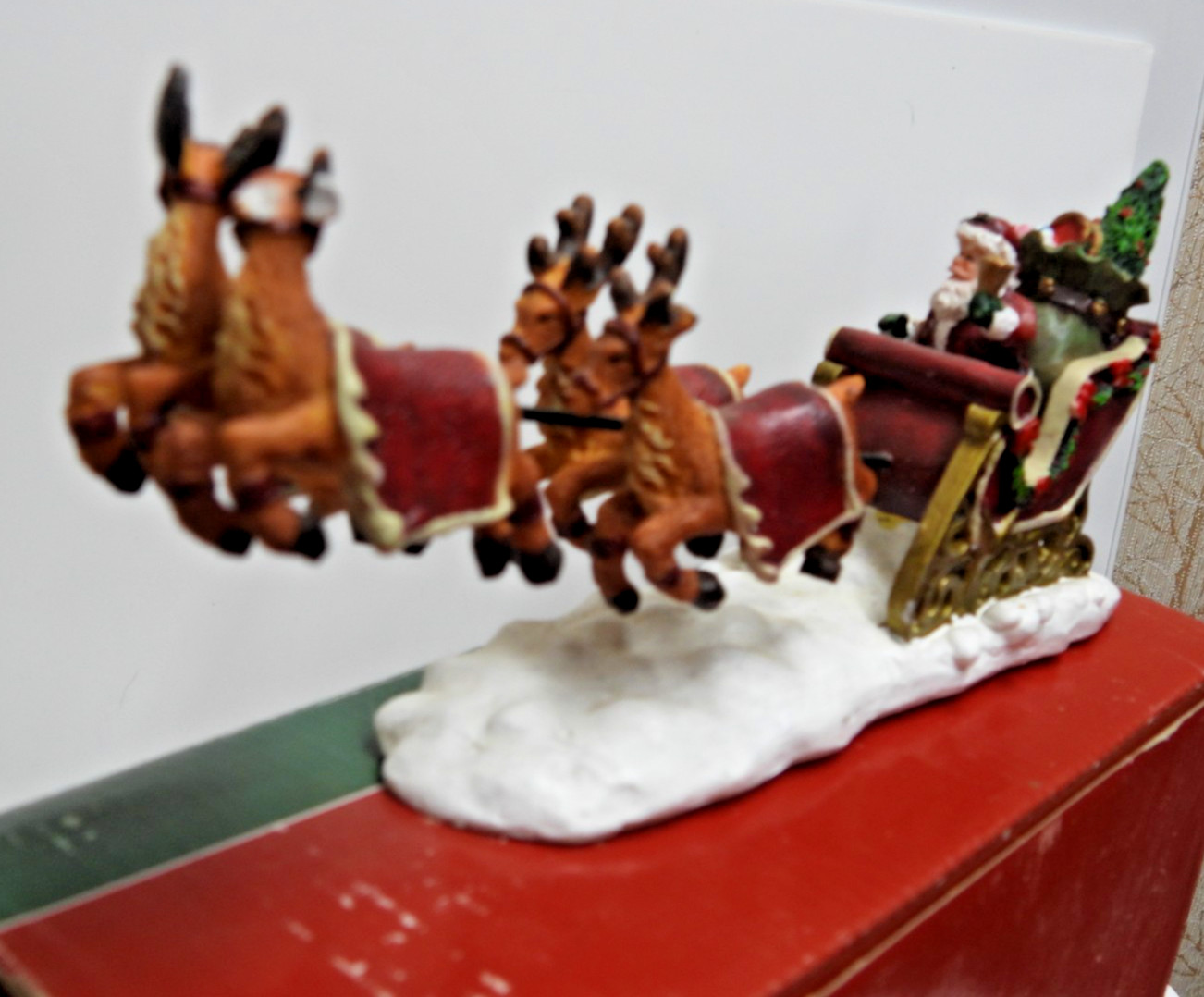 Holiday Inspirations Reindeers Can Fly Santa Sleigh Ride Christmas Decoration