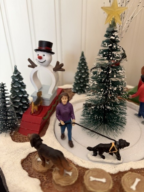St. Nicholas Square Animated Dog Playground Holiday Decor Lights/Motion/Music
