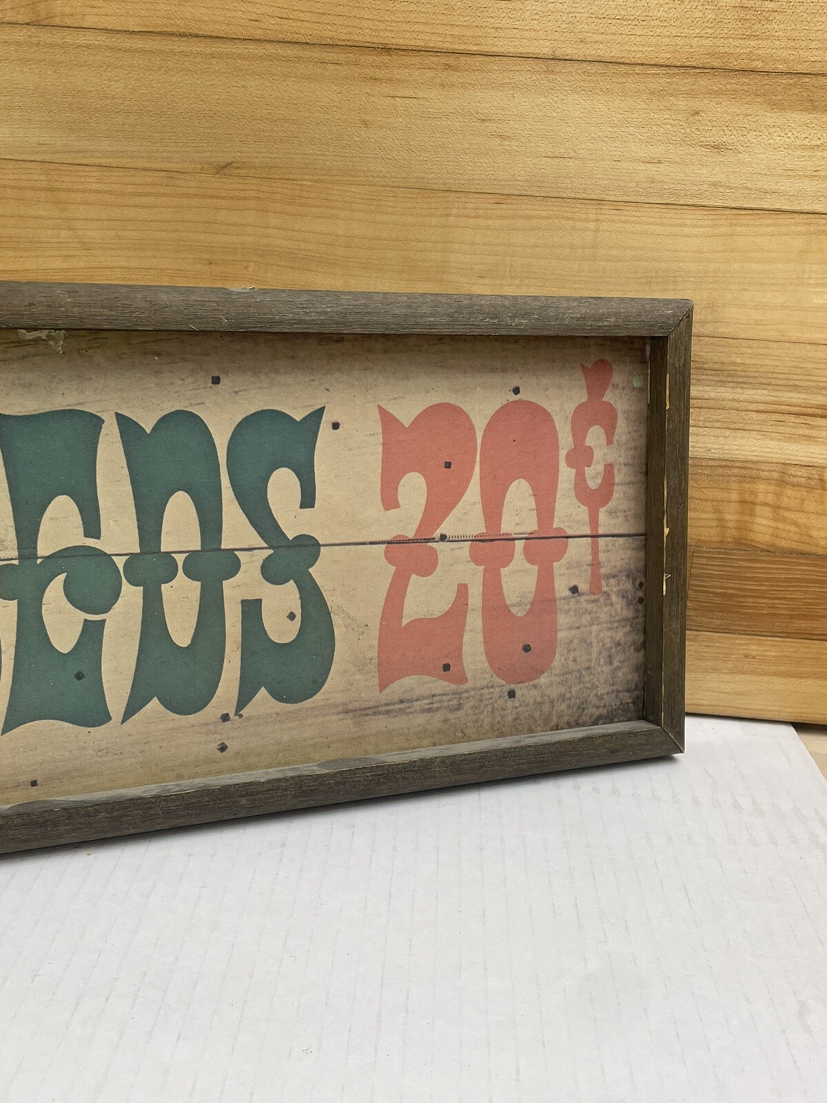Clean Beds 20cent Painted Board WOOD SIGN PLAQUE