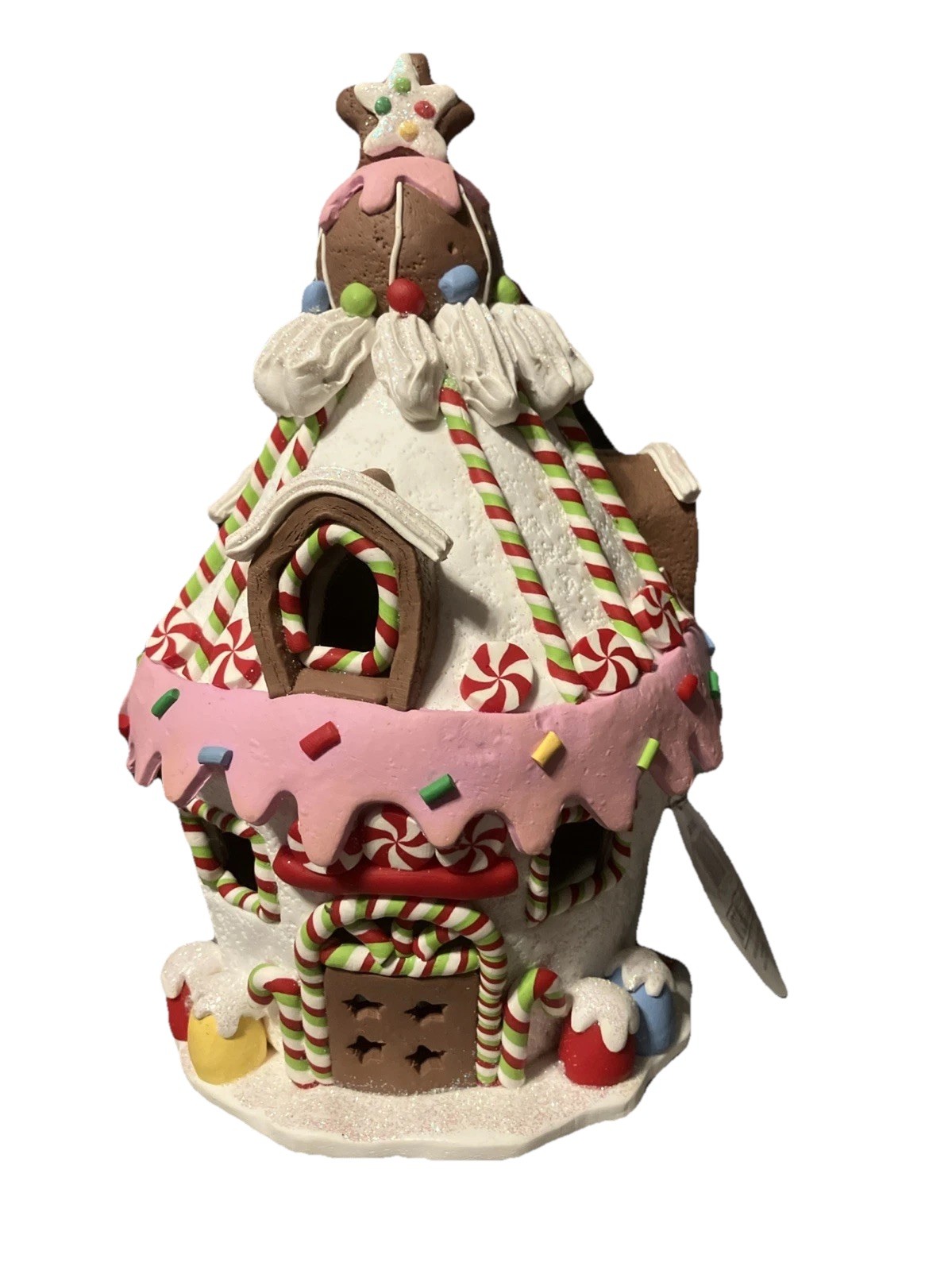 Lighted Carousel Ginger Bread Candy Cane House LED Lights Kurt Adler