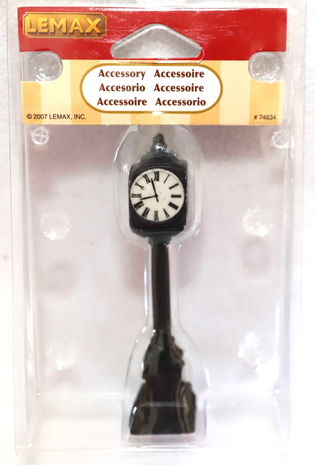 LEMAX STREET CLOCK 74634 VILLAGE FIGURINE ACCESSORY CHRISTMAS