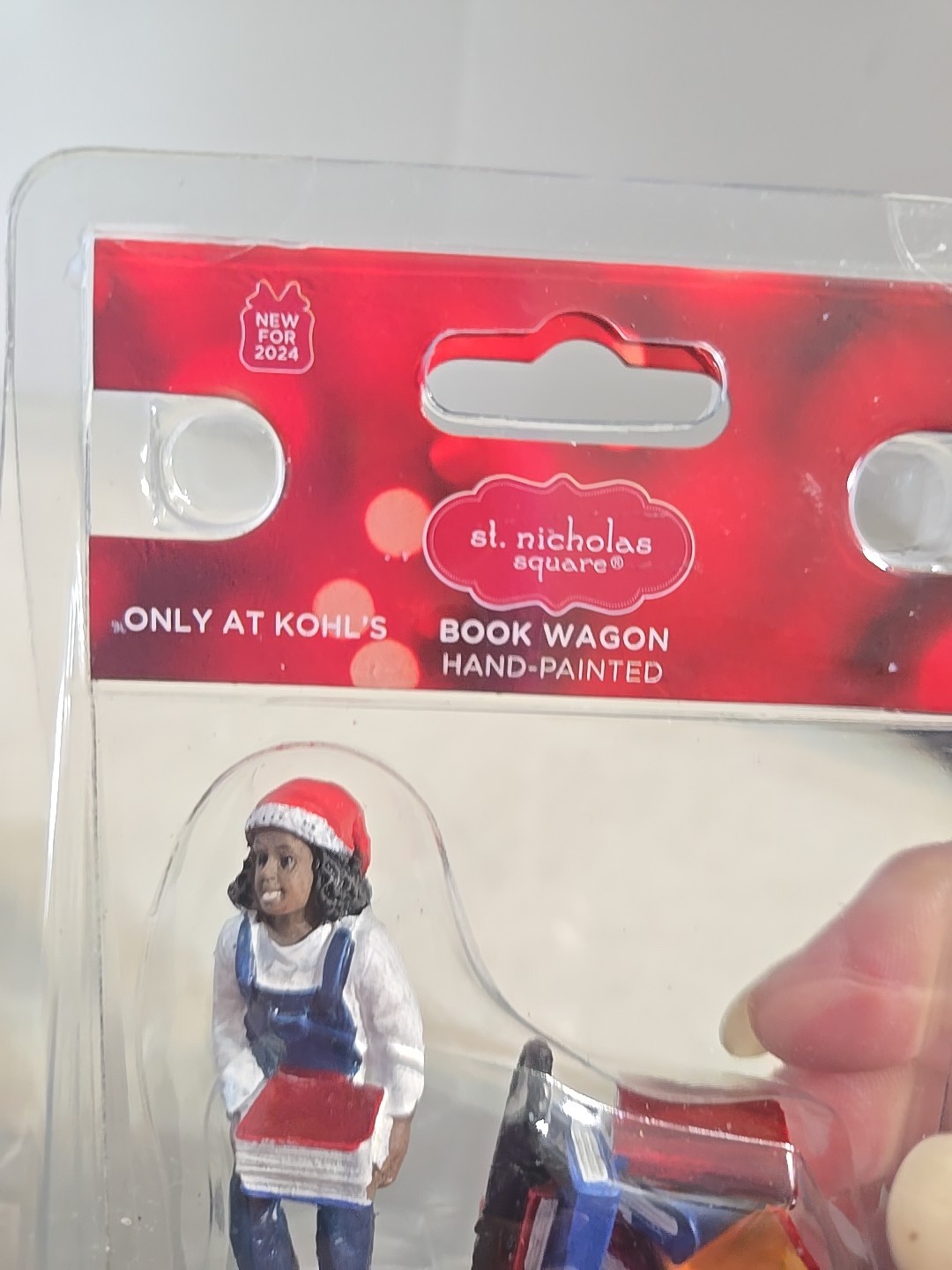 St Nicholas Square Book Wagon Village Accessory Figurine