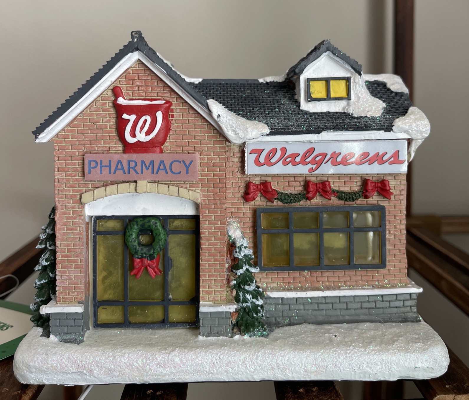 NEW Walgreens Light-Up Pharmacy Christmas Village Store Holiday Winter Scene