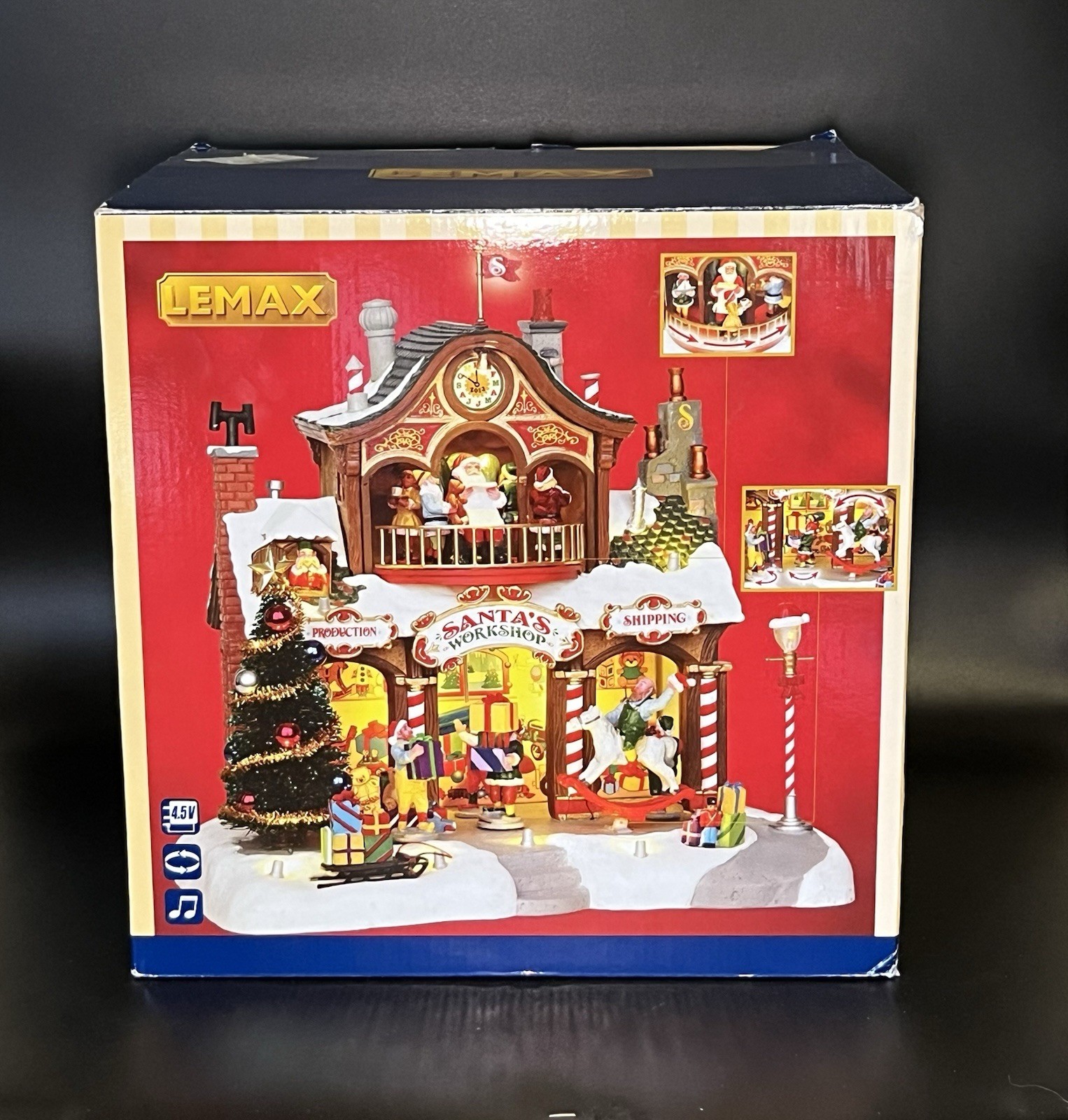 Home Decor Lemax Christmas Santa Workshop Sights & Sounds Wonderland Village