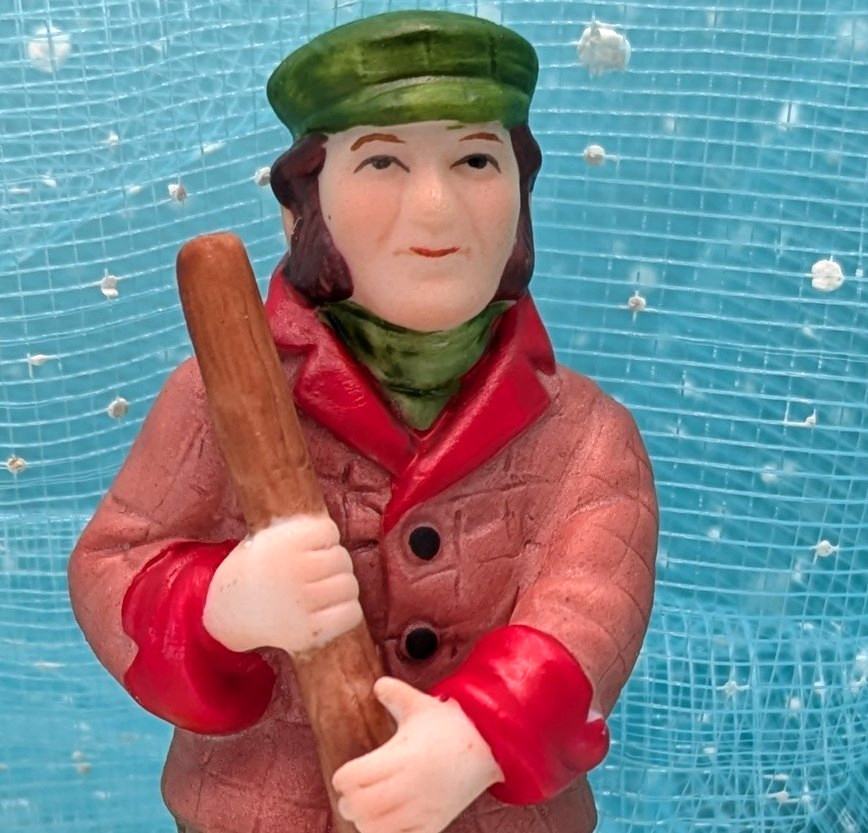 Lefton Ira Robertson Farmer pitchfork Colonial Village Christmas NO BOX INV198