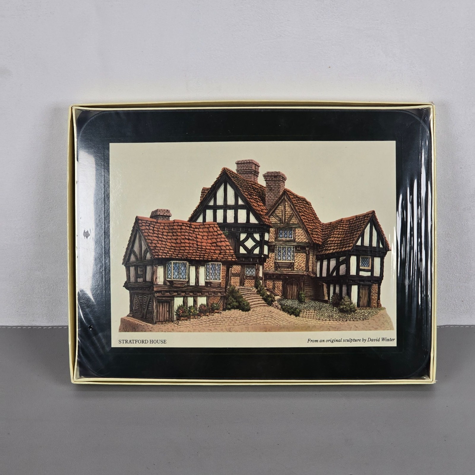 New David Winter Stratford House Table Mats Set Of 6 Cork-Backed By John Hine