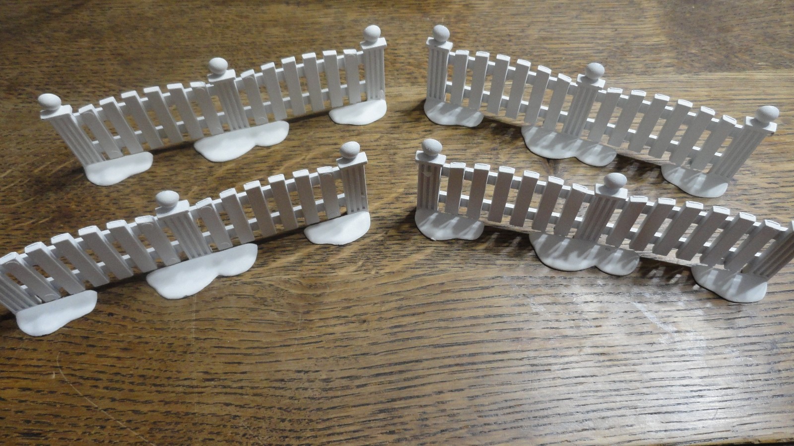 Vtg Dept 56 Village Picket Fence 4 Piece Set Cast Metal Taiwan Excellent