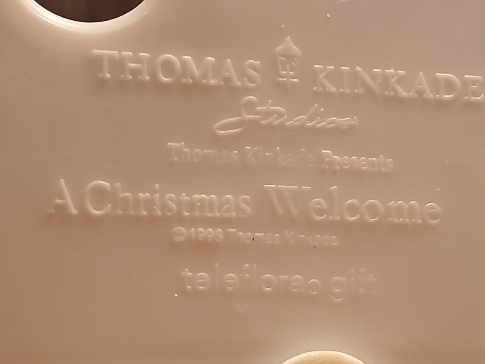 Vintage 1996 Thomas Kinkade Studios Teleflora – A CHRISTMAS WELCOME Lighted…