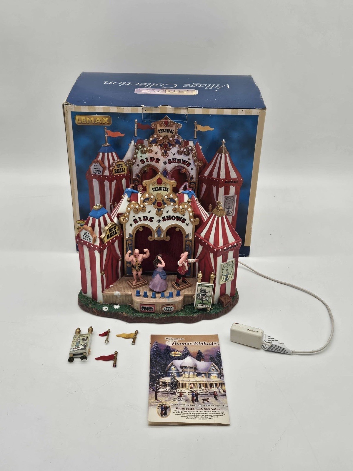 Lemax Side Shows Circus Carnival Fair 64492 Animated Working Condition