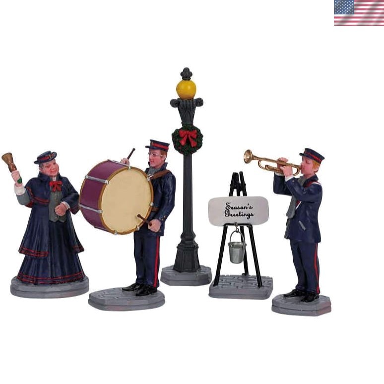 Delightful Animal Print Christmas Band Set of 5 – 4-Inch Polyresin Figurines