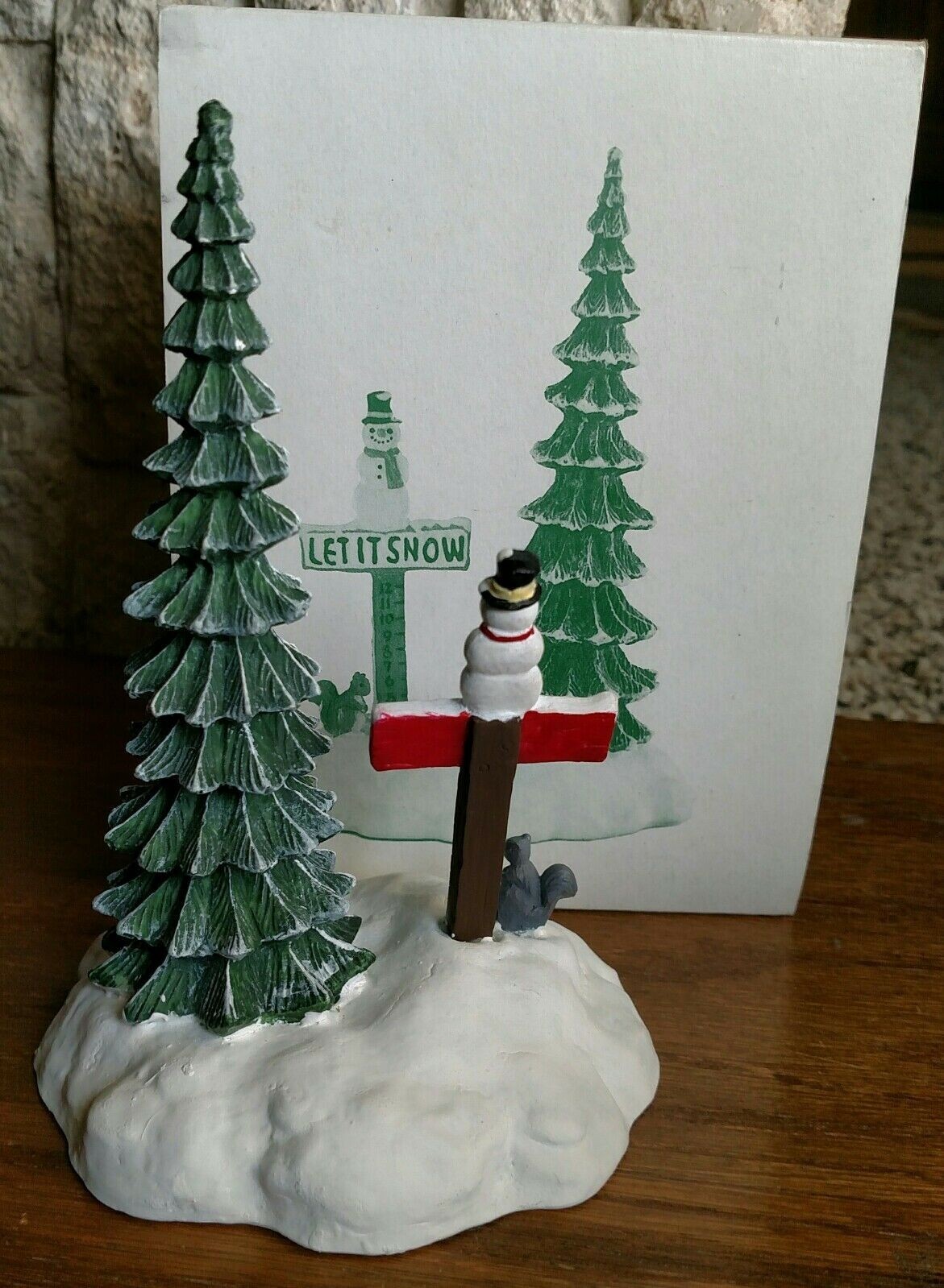 Let It Snow Snowman Sign #52594 Snow Village Department 56 -BUYER GUARANTEE