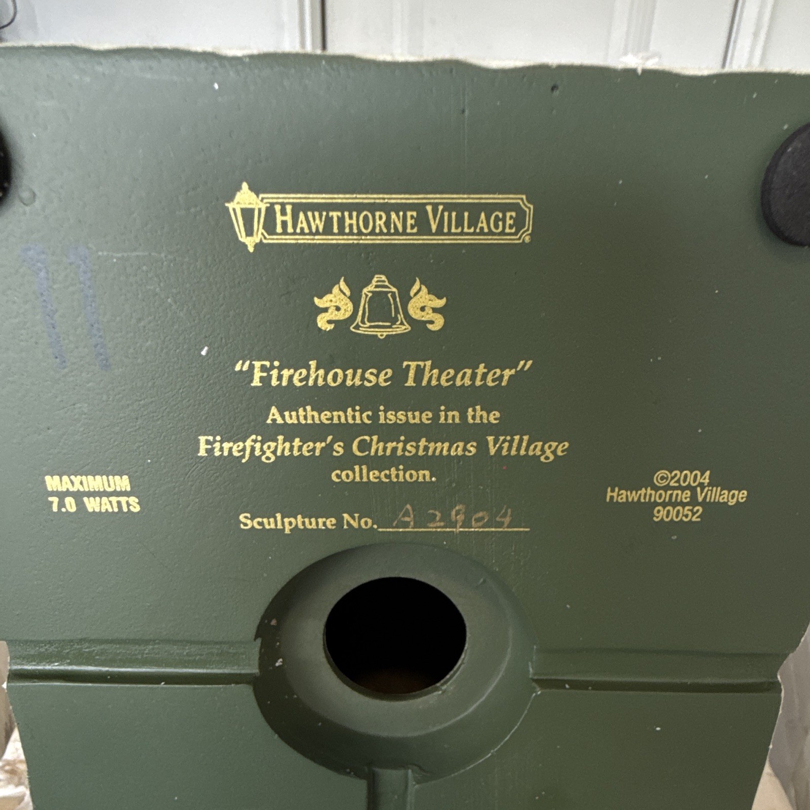 Hawthorne Village Thomas Kinkade Backdraft Firehouse Theater Lighted 2004