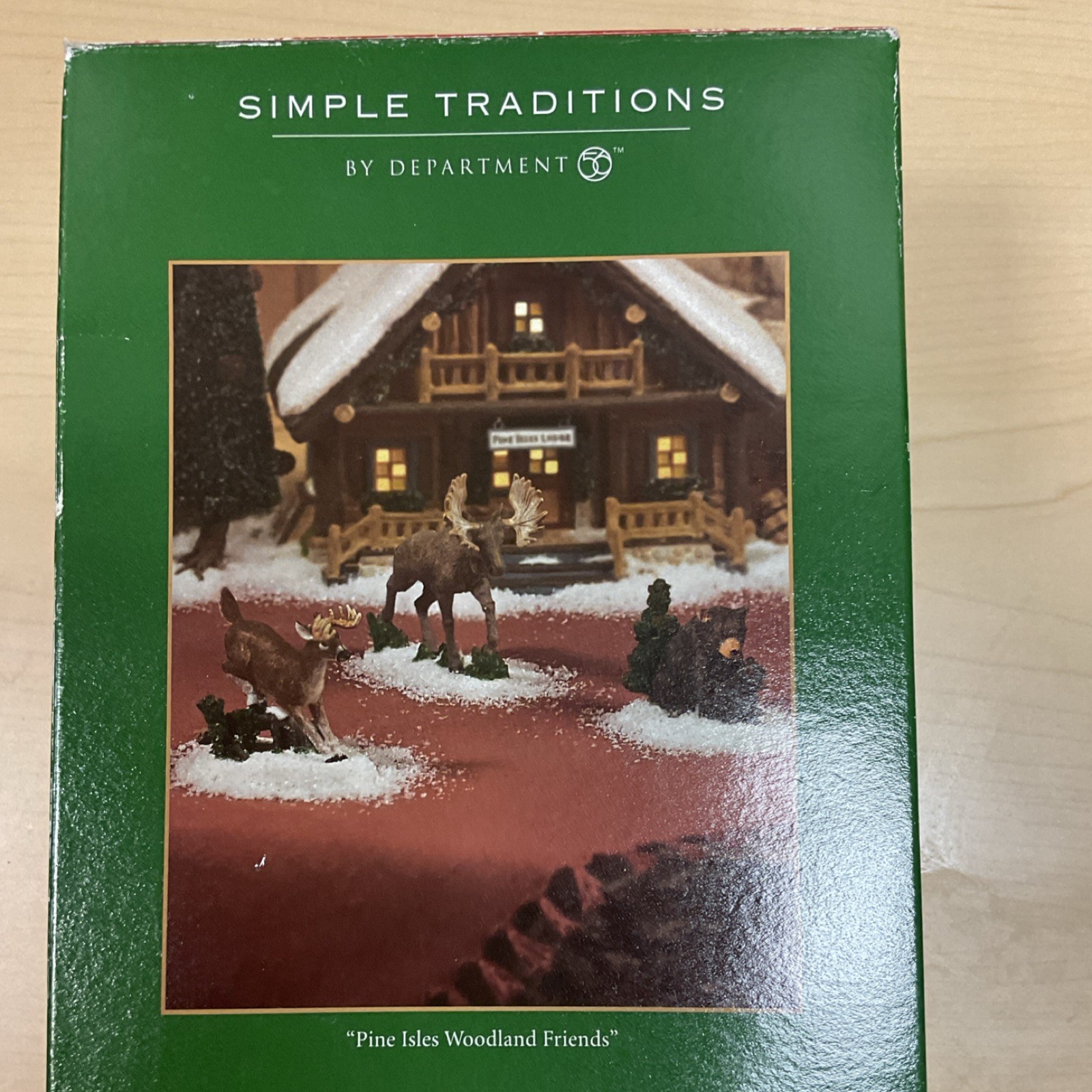 Department 56 Pine Isles Wildlife Resin Miniature Village Set, Boxed, 3 Pack