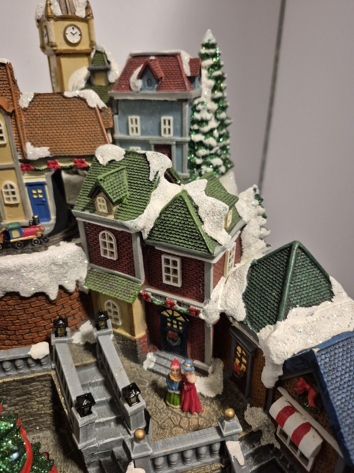 Village De Noël Anime Animated Village With Music Display *Tested*