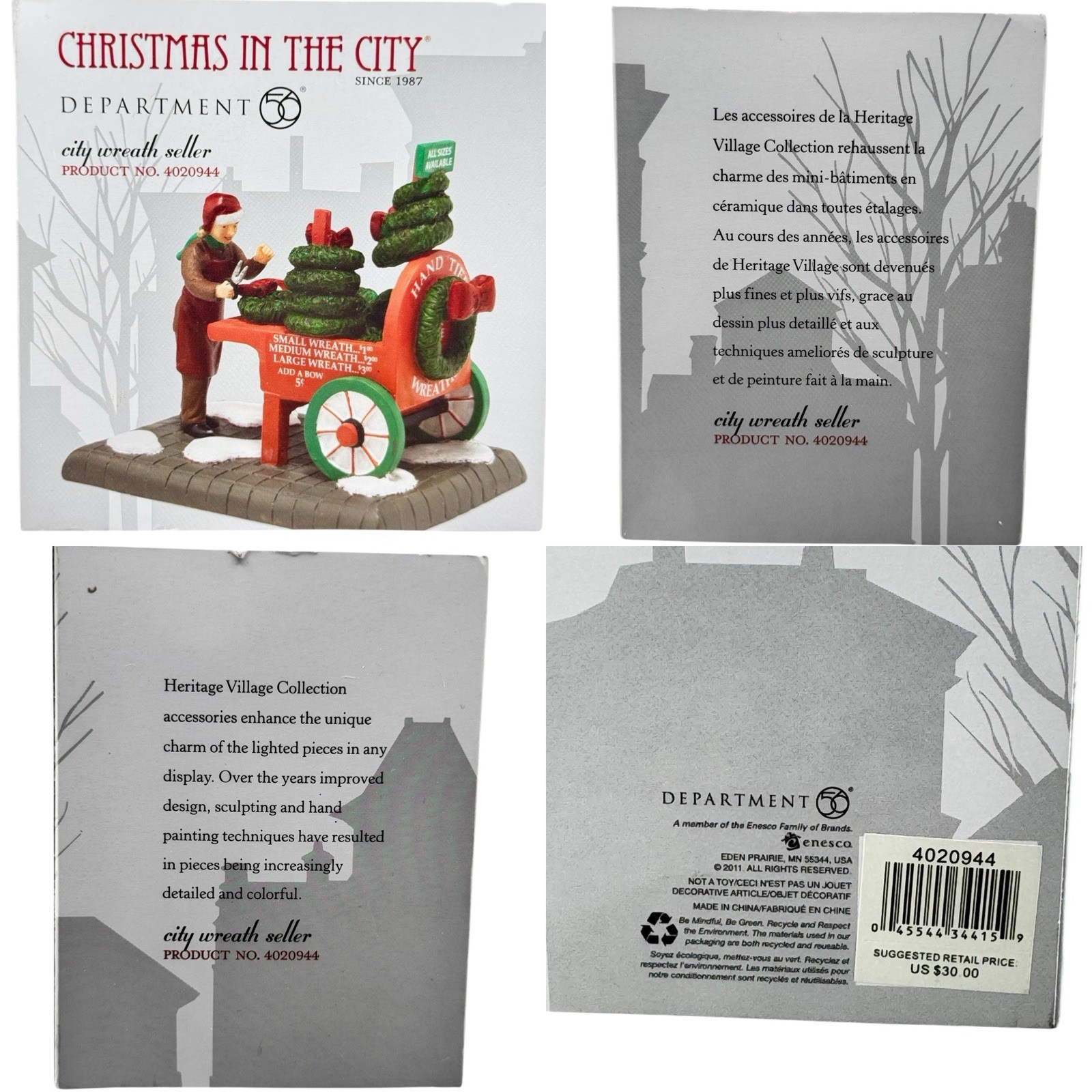 Department 56 City Wreath Seller 4020944 Christmas In The City