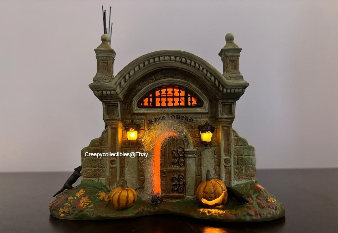 Dept 56 Halloween Rest in Peace 2020 Ltd.Prodtn, LED Lit Ceramic Crypt see video