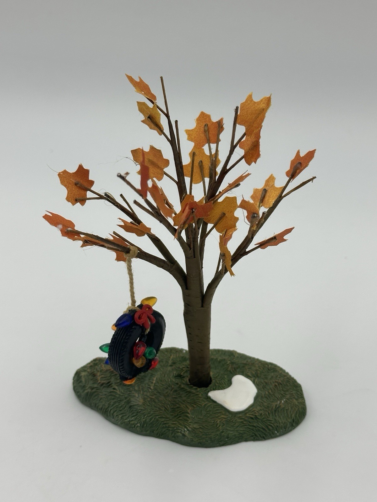 Dept 56 Woodland Holiday Tire Swing Oak Tree #4057596 Autumn Winter
