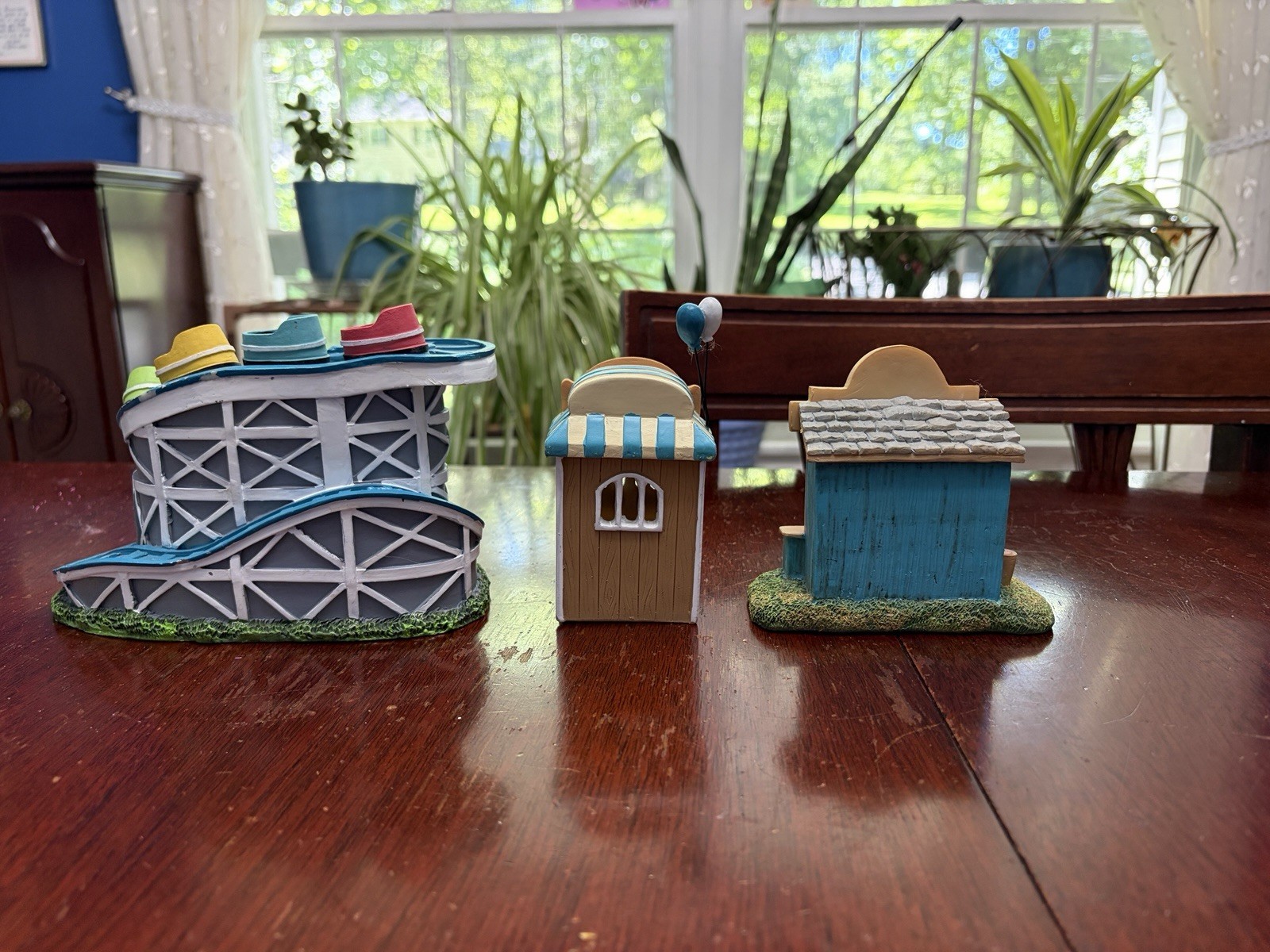 Tiny Treasures Amusement Park Miniature Village Set Of 3