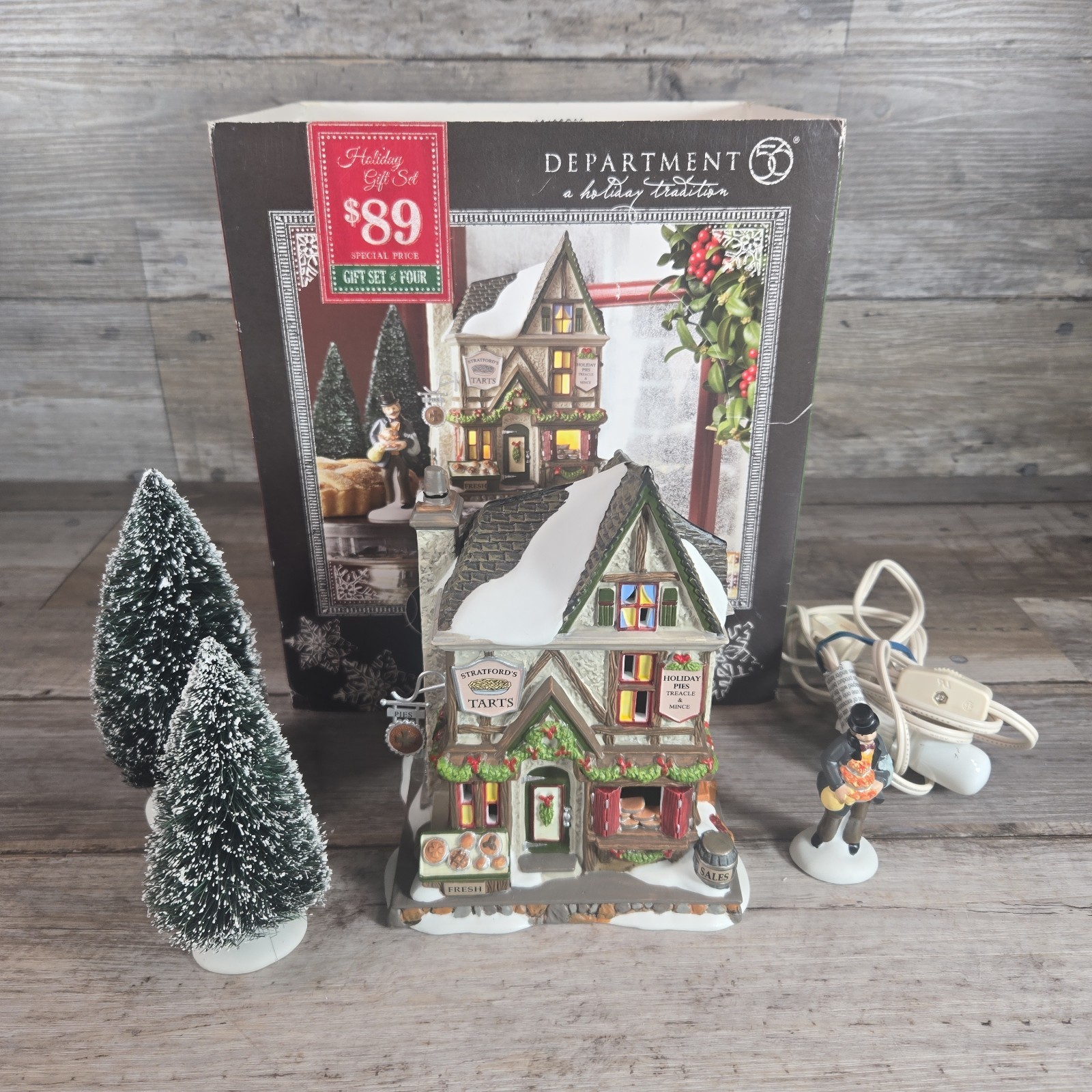 Department 56 Dickens Village Stratford Holiday Pies And Tarts Building Set Of 4