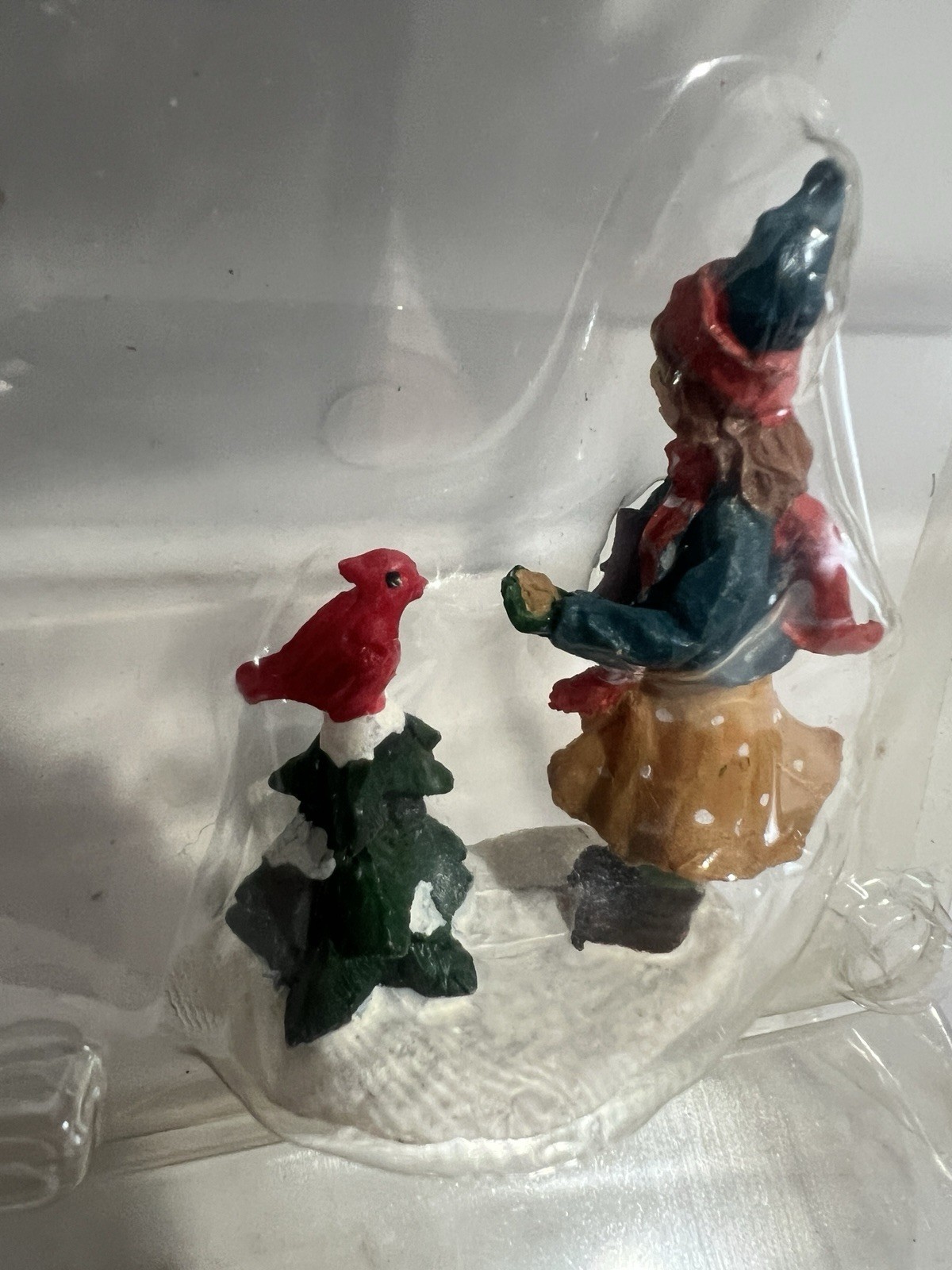 Holiday Inspirations Town Series House Accessory Girl And Robin NEW