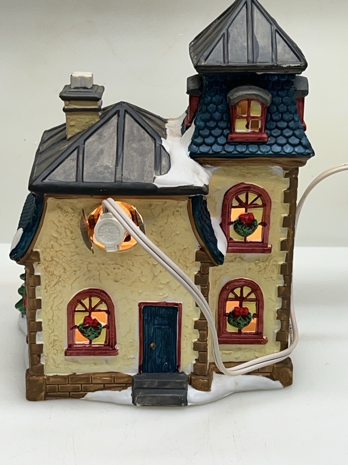 Christmas Delights Fabric Outlet Hand Painted Porcelain Lighted House