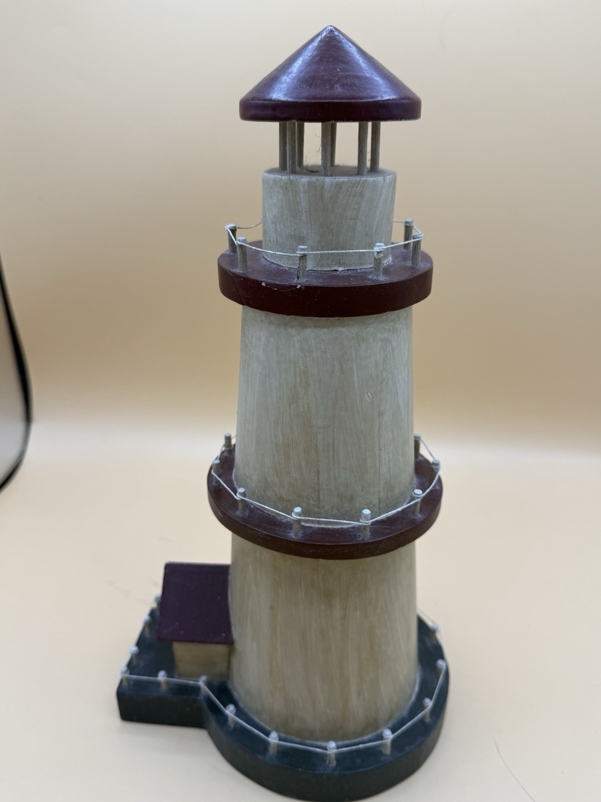 Heritage Mint Ltd Wooden Lighthouse Nautical Coastal Beach Decor 11”