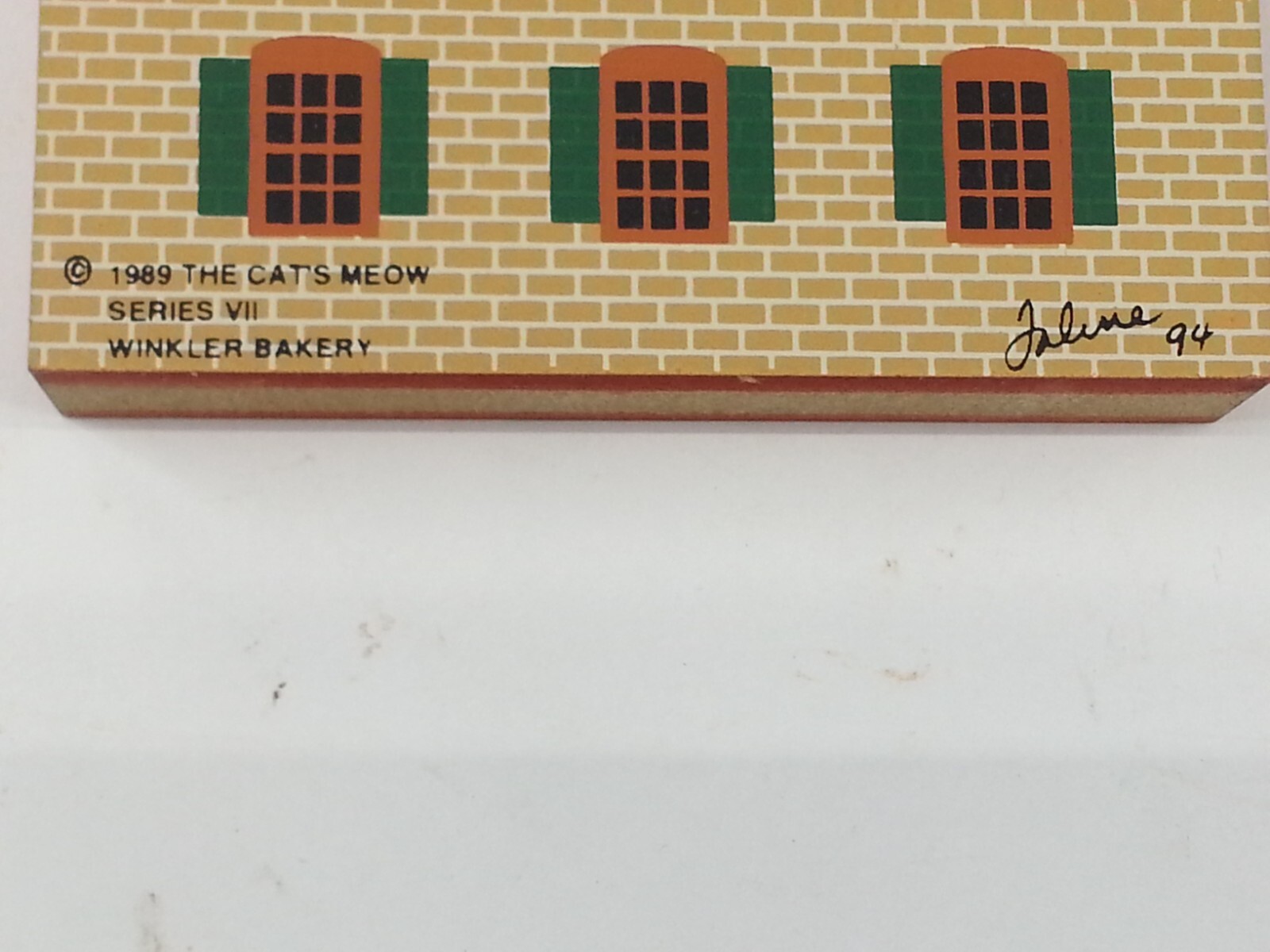 Vtg 1989 Cats Meow Shelf Sitter Original Bag Winkler Bakery