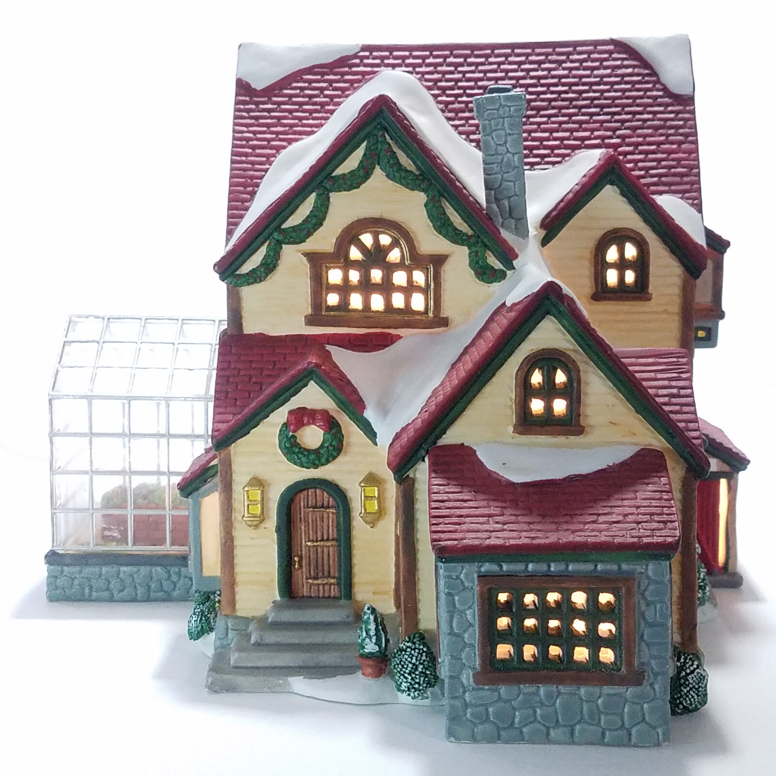 Lemax 1998 Nancy’s Nurseries Jukebox Junction #85279 Greenhouse Chimney Red Tile