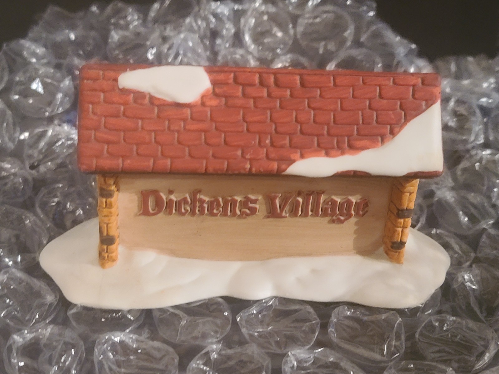 Dept 56 Dickens Village – Dickens Village Ceramic Sign – No Box – No Defects