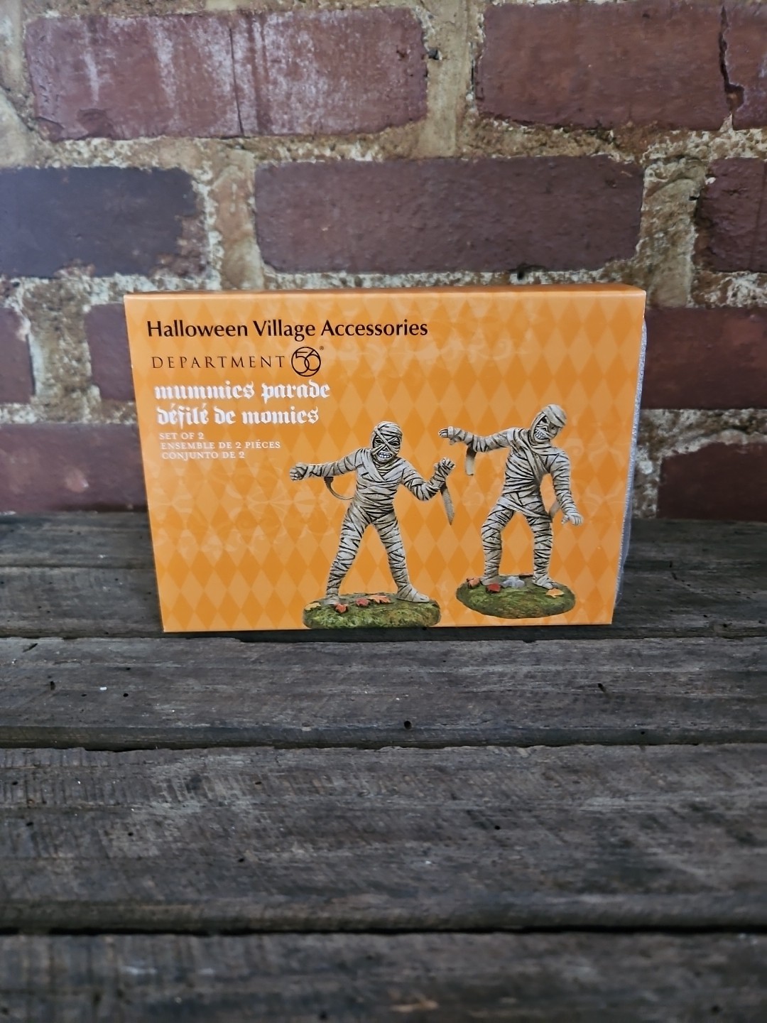 Department 56 Village Halloween Accessories Mummies Parade Figurine Set #6010452