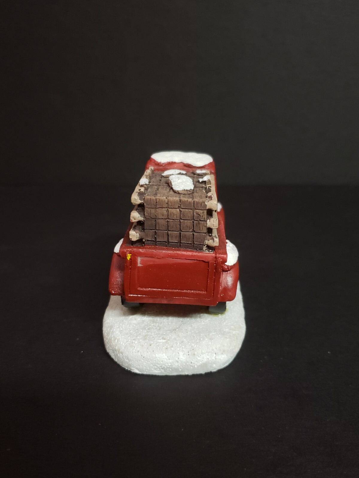 Holiday Time Santas Workbench Christmas Village Red Truck Hauling Wood Pickup