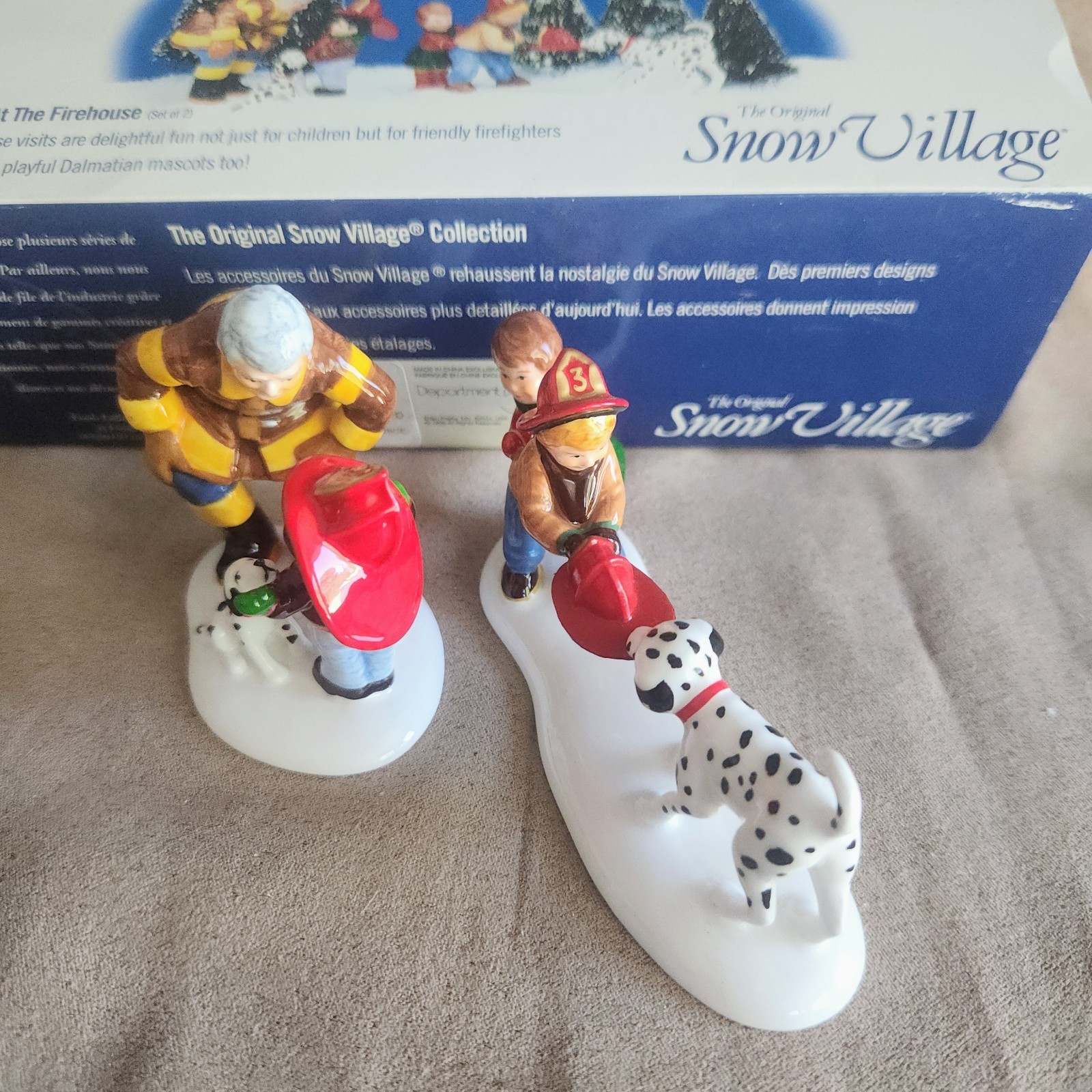 Fun At The Firehouse #54954 dalmation Snow Village Department 56-BUYER GUARANTEE