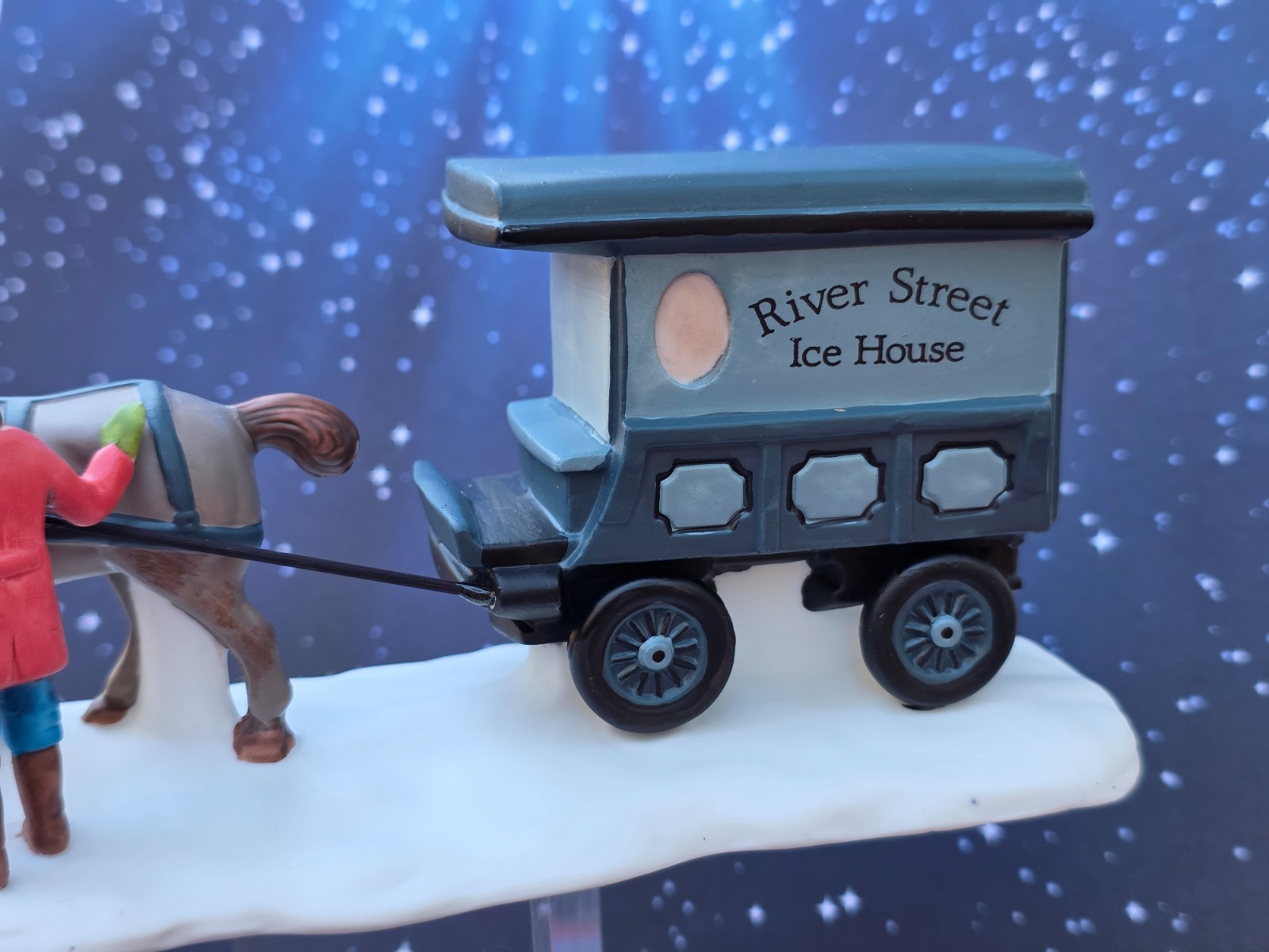 Dept 56 Christmas In The City HORSE 1989 RIVER STREET ICE HOUSE CART 5959-5
