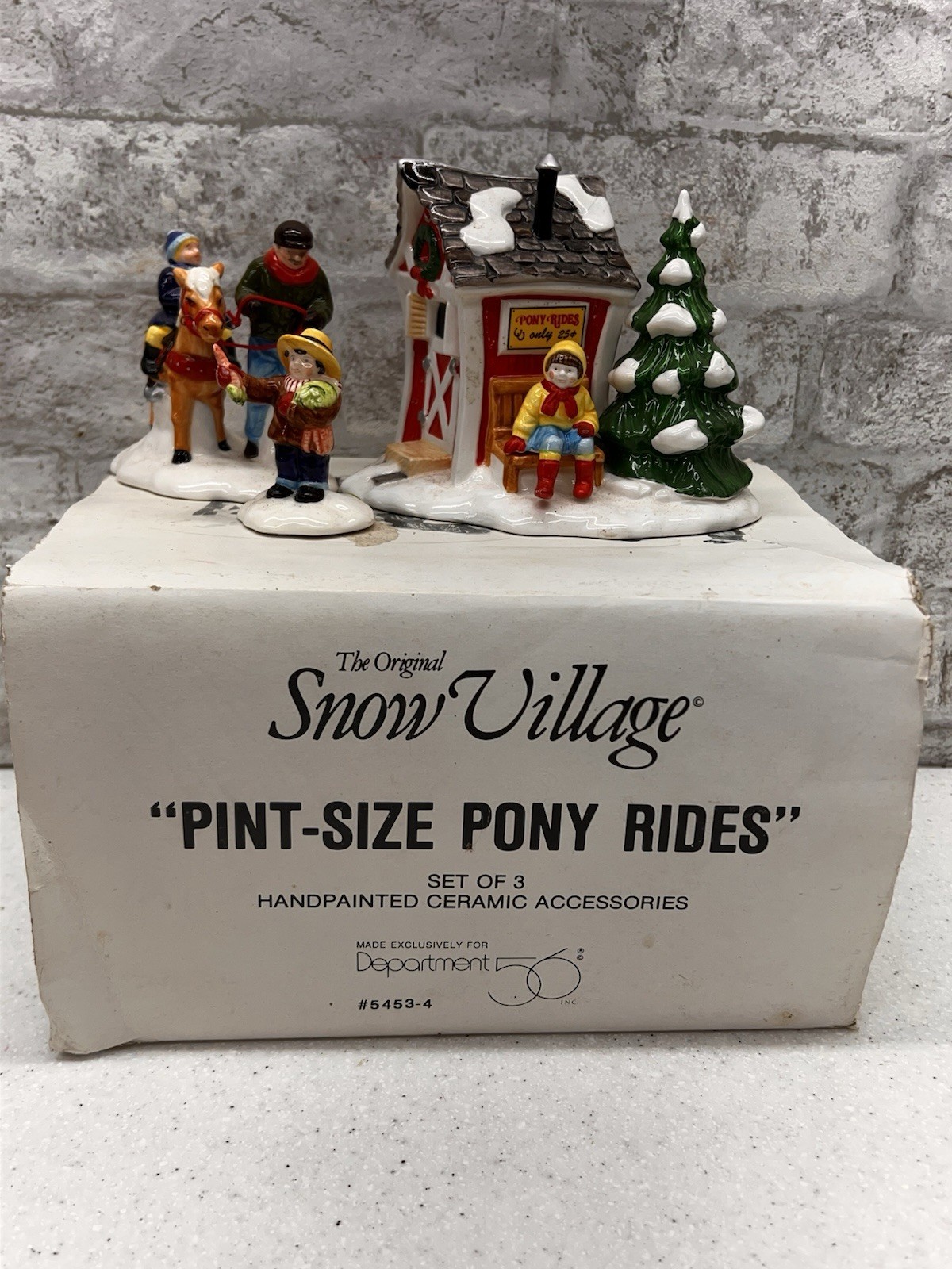 Dept 56 Snow Village PINT-SIZED PONY RIDES #5453-4 in Box Vintage Christmas