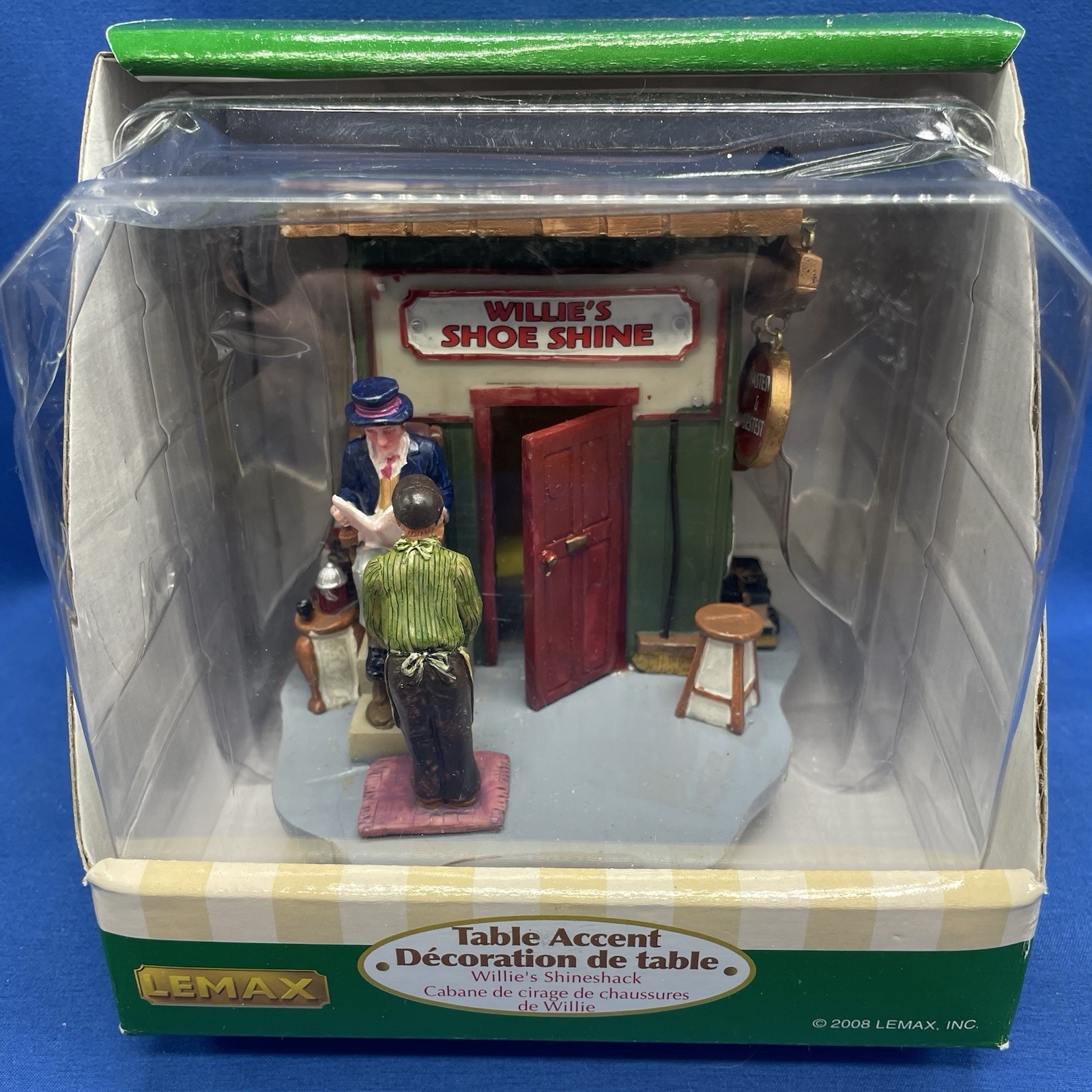 Lemax Willie’s Shineshack Shoe Shine #83698 Christmas Table Accent NEW 2008