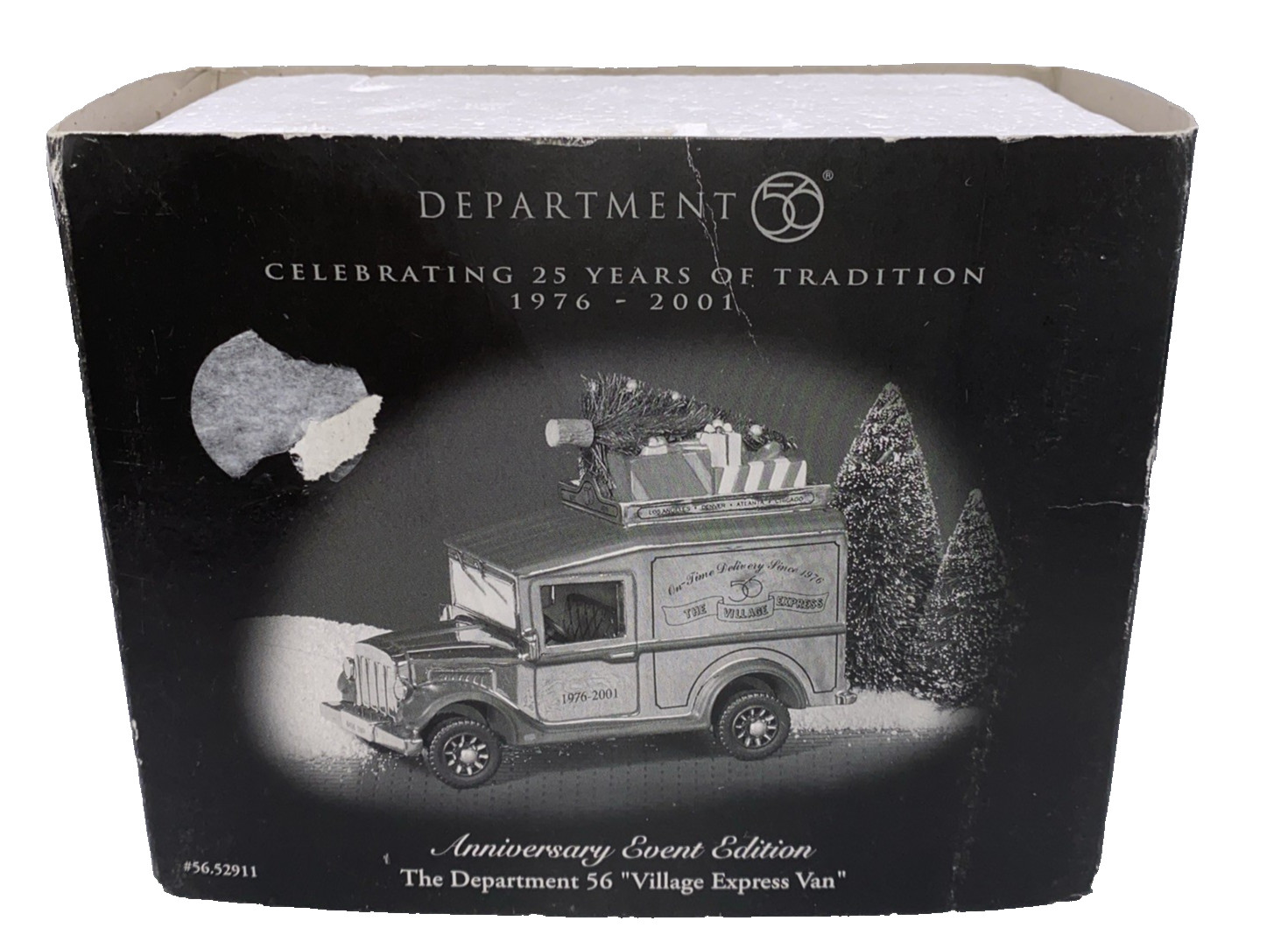 2001 Dept 56 25th Anniversary Event Edition #52911 Silver Village Express Van