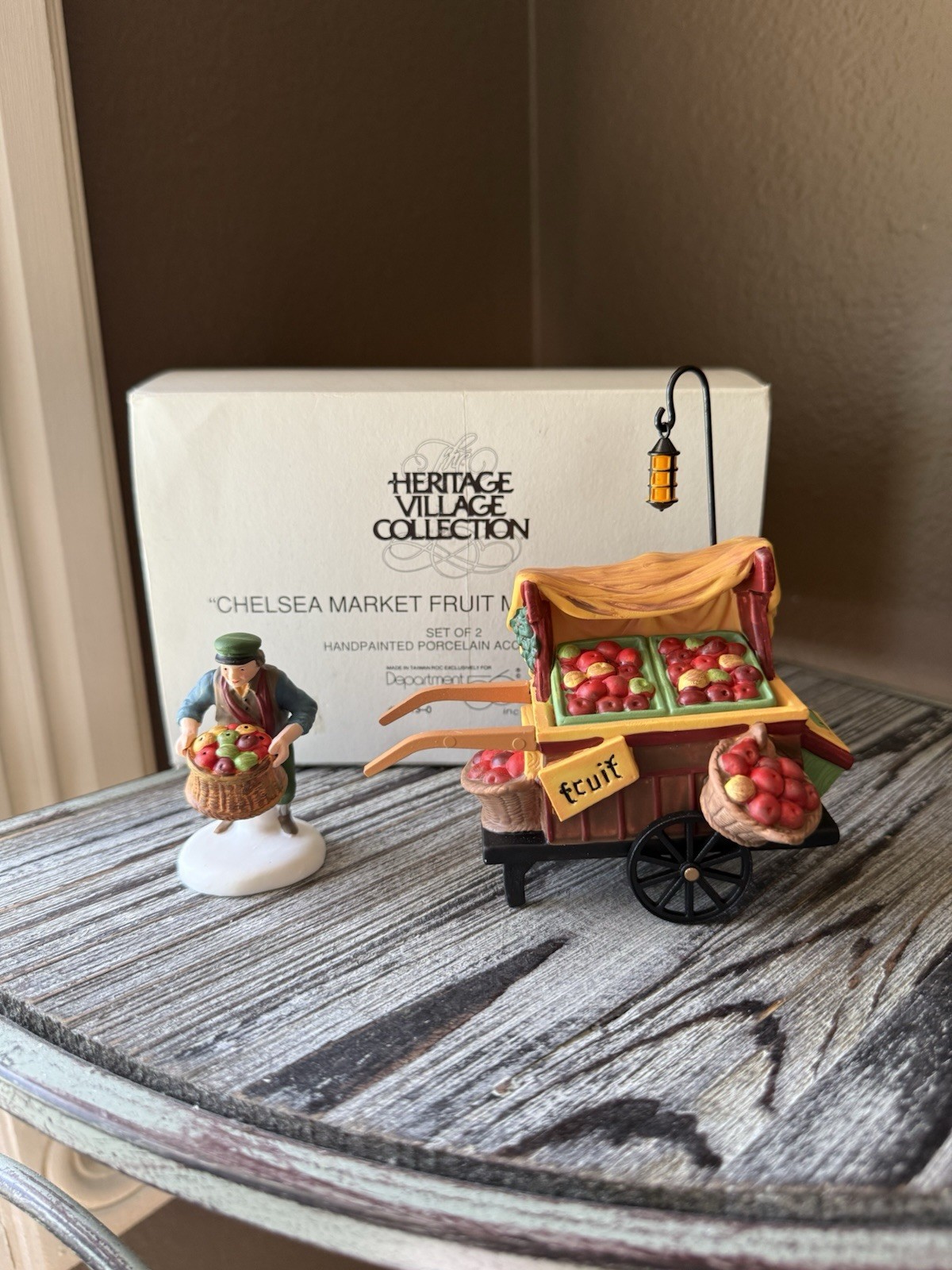 Department 56 Hetiage Village Collection “Chelsea Market Fruit Monger & Cart”